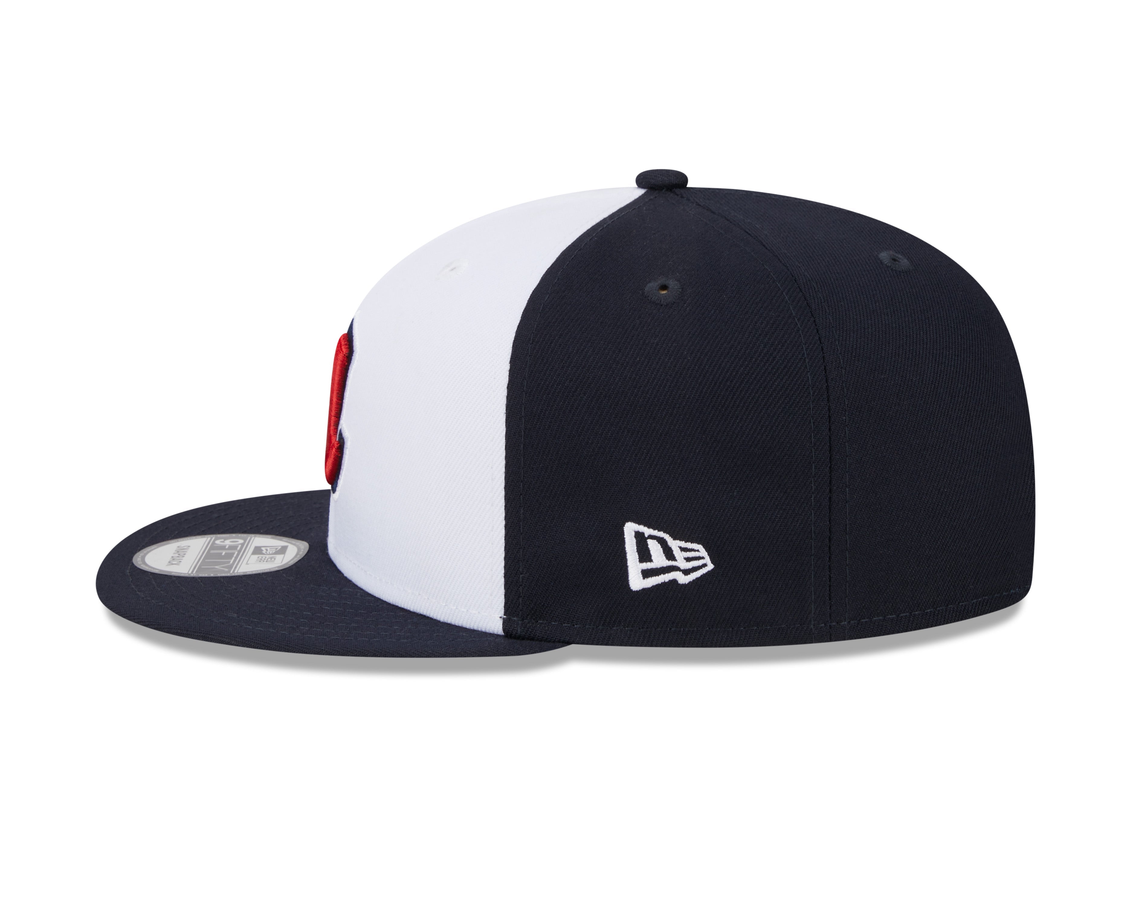 Casquette d'entraînement au bâton New Era MLB Atlanta Braves 9Fifty 2024 pour homme, blanche/bleu marine