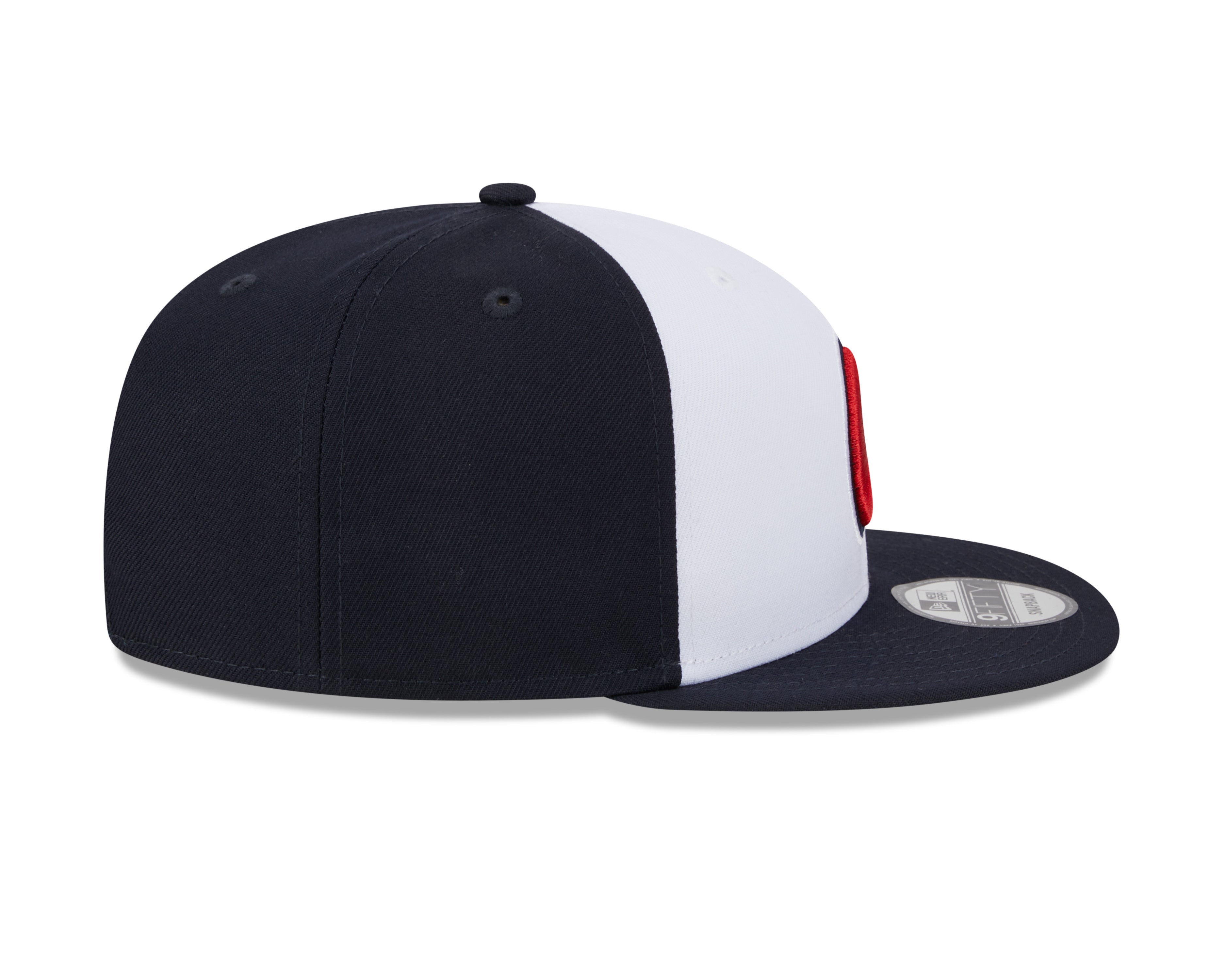 Casquette d'entraînement au bâton New Era MLB Atlanta Braves 9Fifty 2024 pour homme, blanche/bleu marine