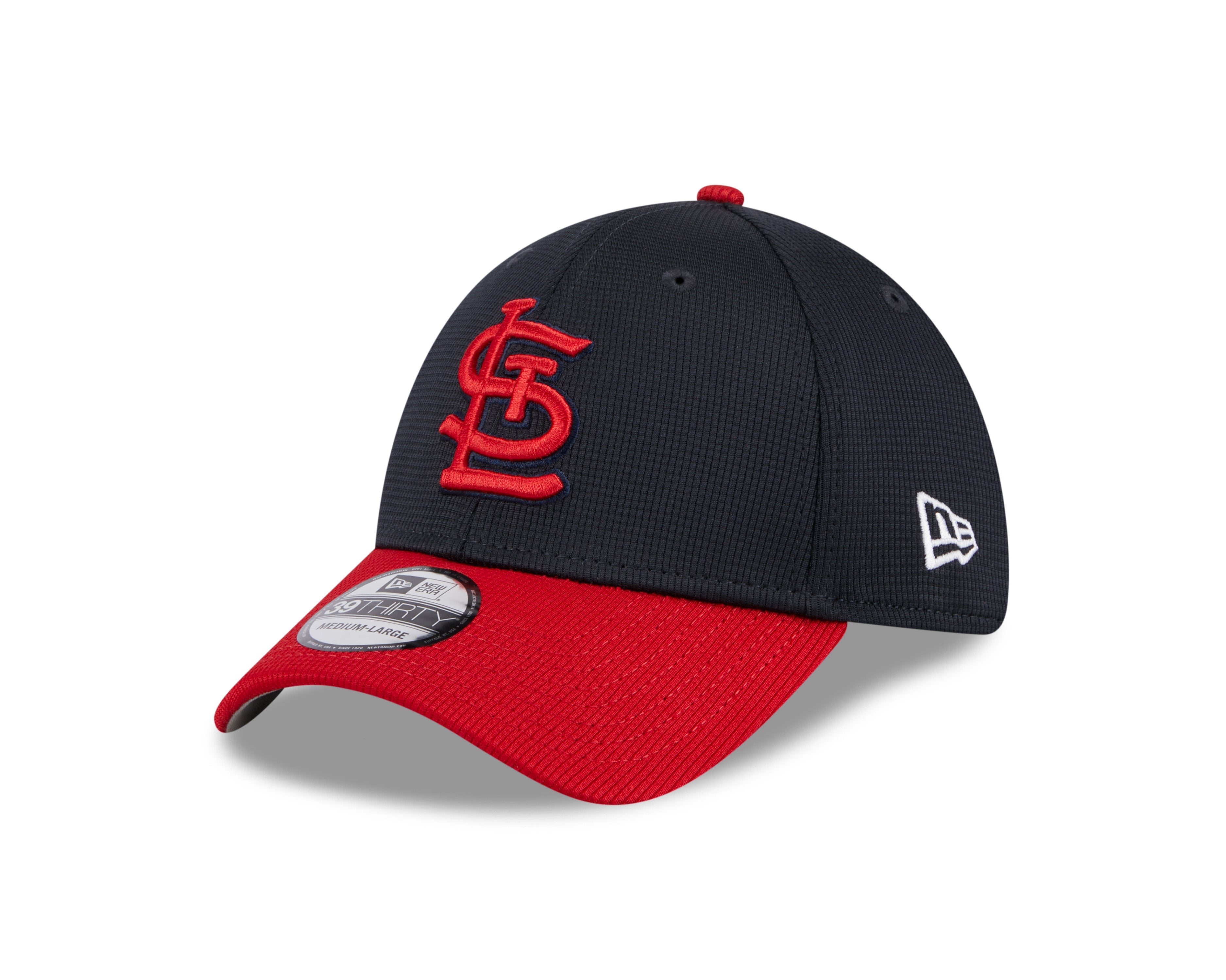 Casquette extensible d'entraînement au bâton MLB New Era 39Thirty 2024 pour homme des Cardinals de Saint-Louis