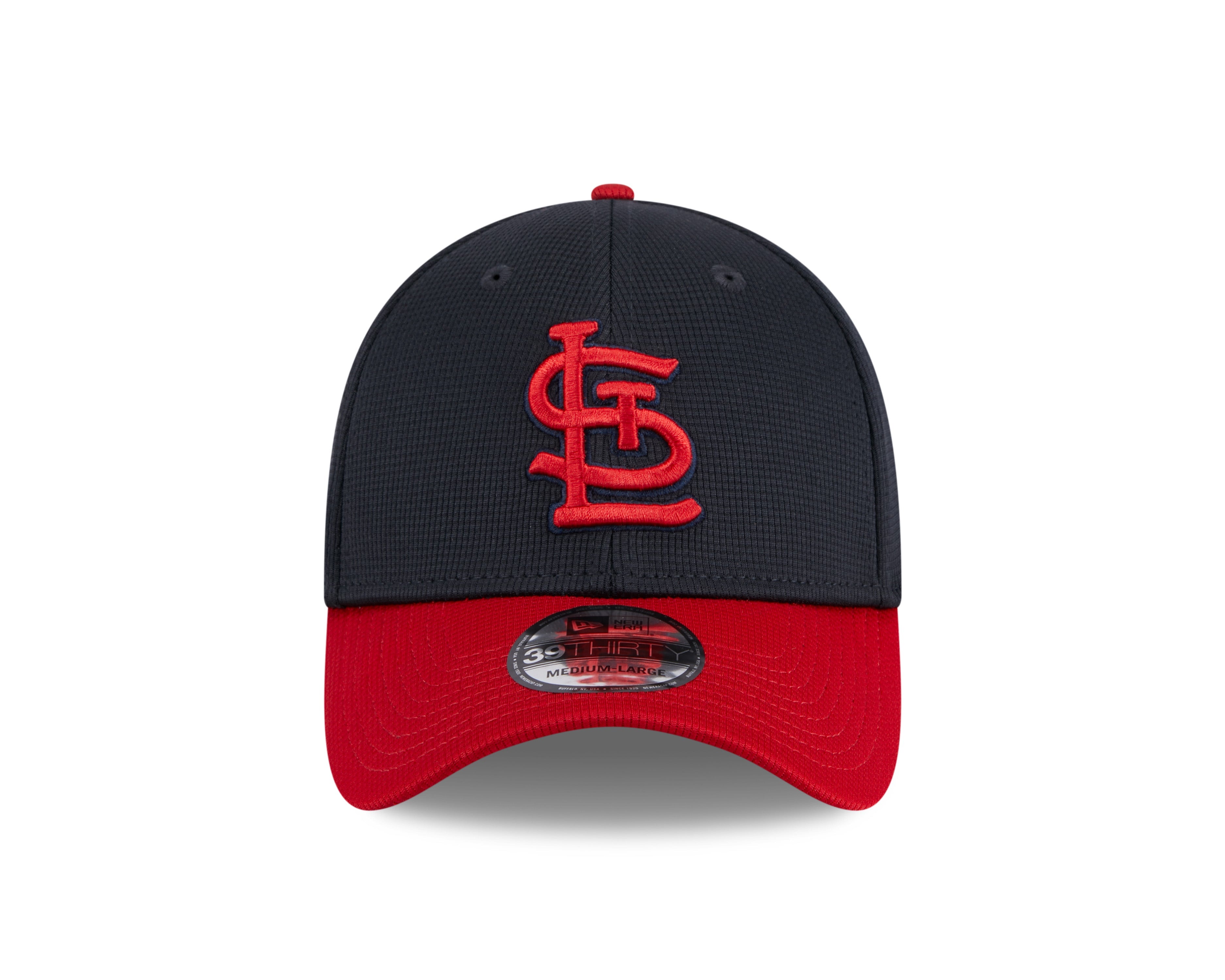 Casquette extensible d'entraînement au bâton MLB New Era 39Thirty 2024 pour homme des Cardinals de Saint-Louis