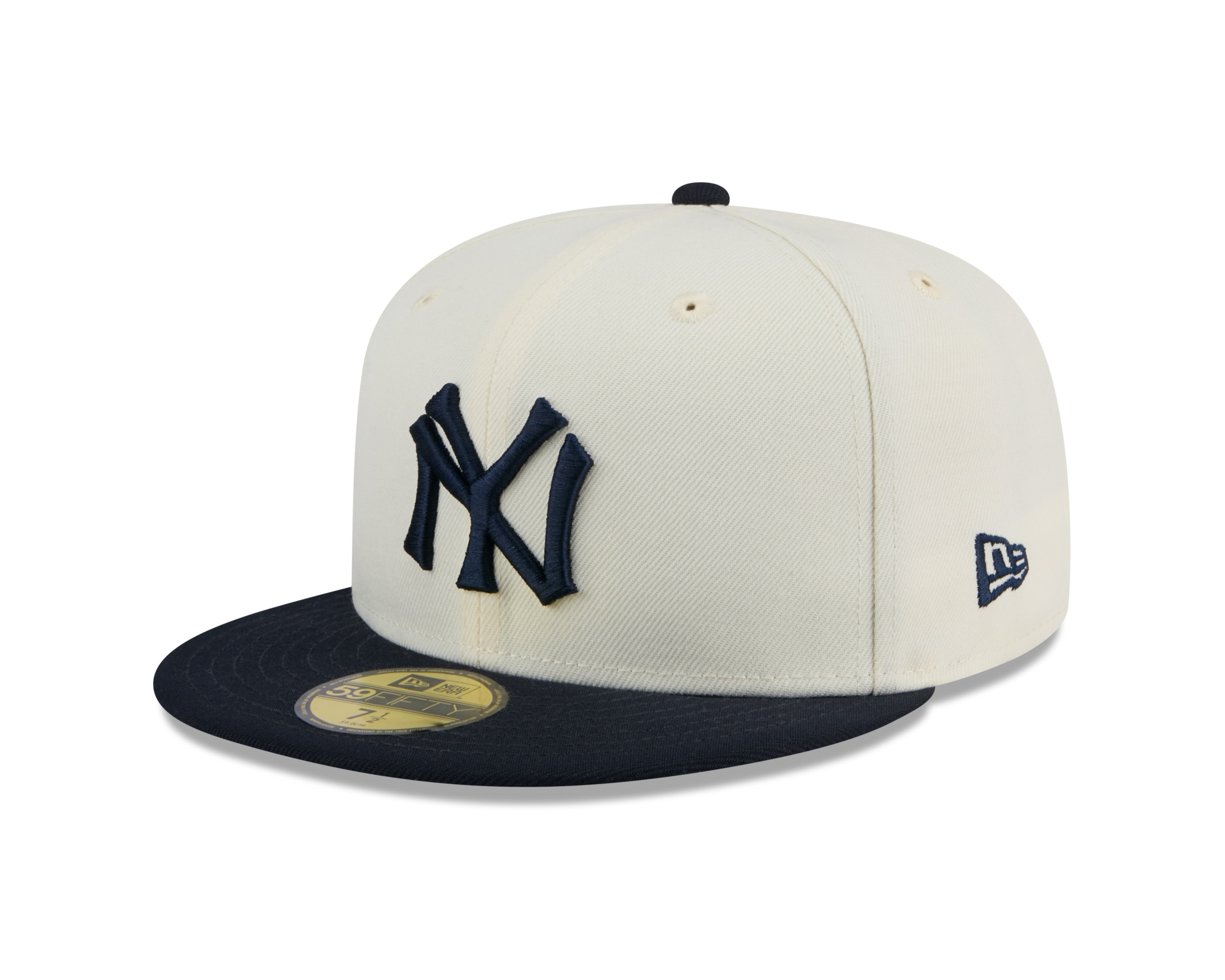 Casquette ajustée New York Yankees MLB New Era 59Fifty 2024 Evergreen pour homme, blanc cassé/bleu marine