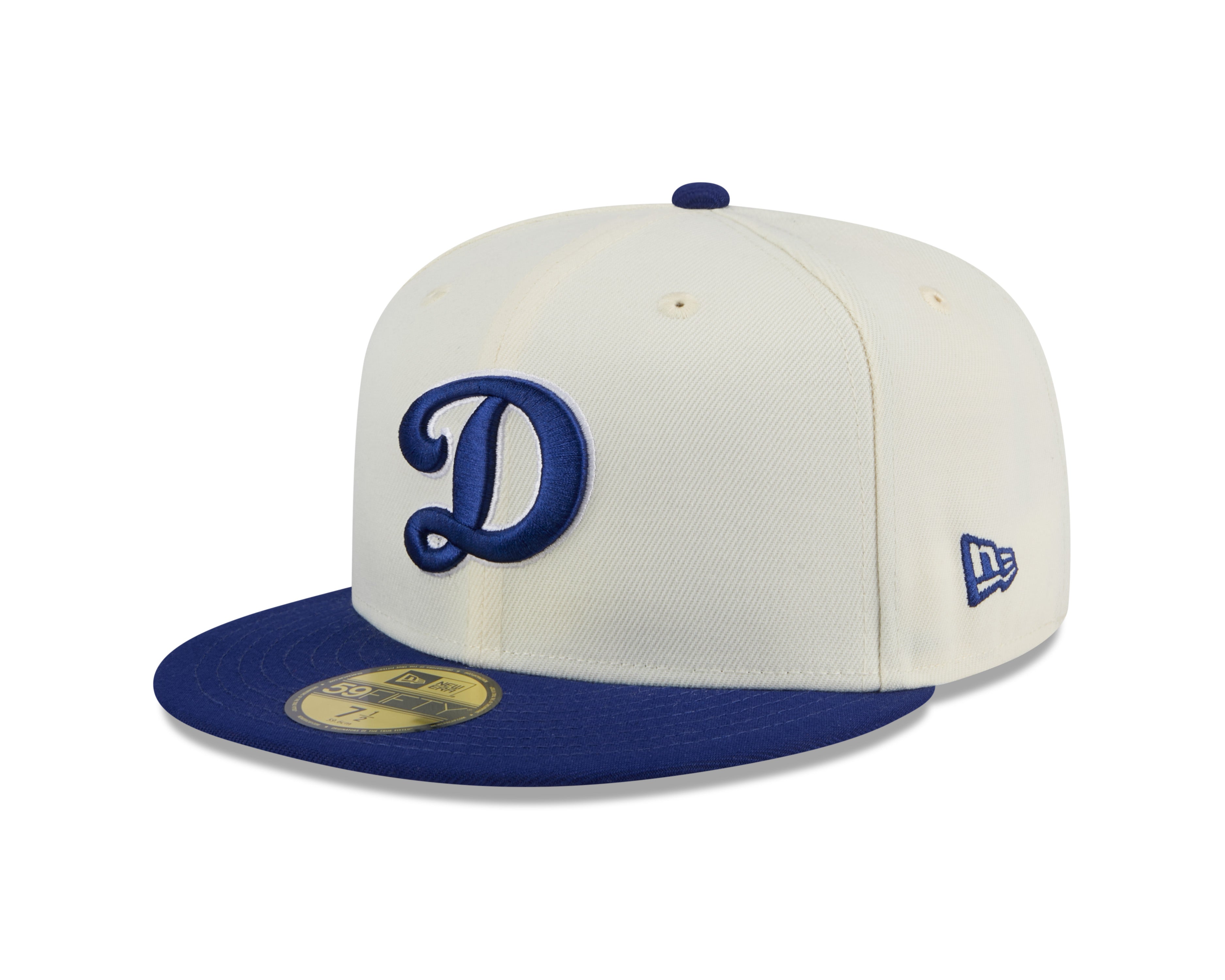 Casquette ajustée MLB 59Fifty 2024 Evergreen pour homme des Dodgers de Los Angeles New Era, blanc cassé/bleu marine