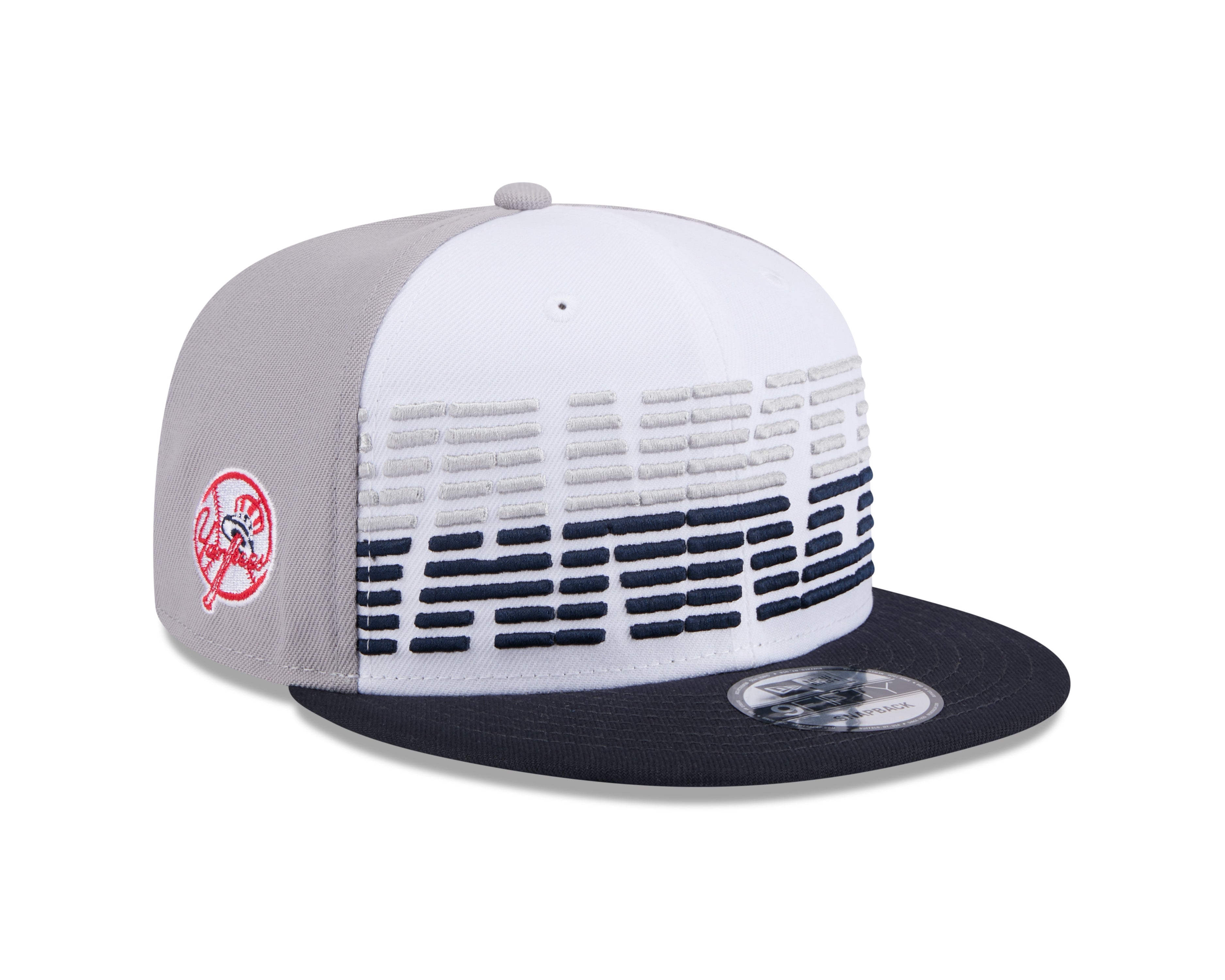 Casquette snapback New Era 9Fifty Throwback pour homme MLB New York Yankees Blanc/bleu marine