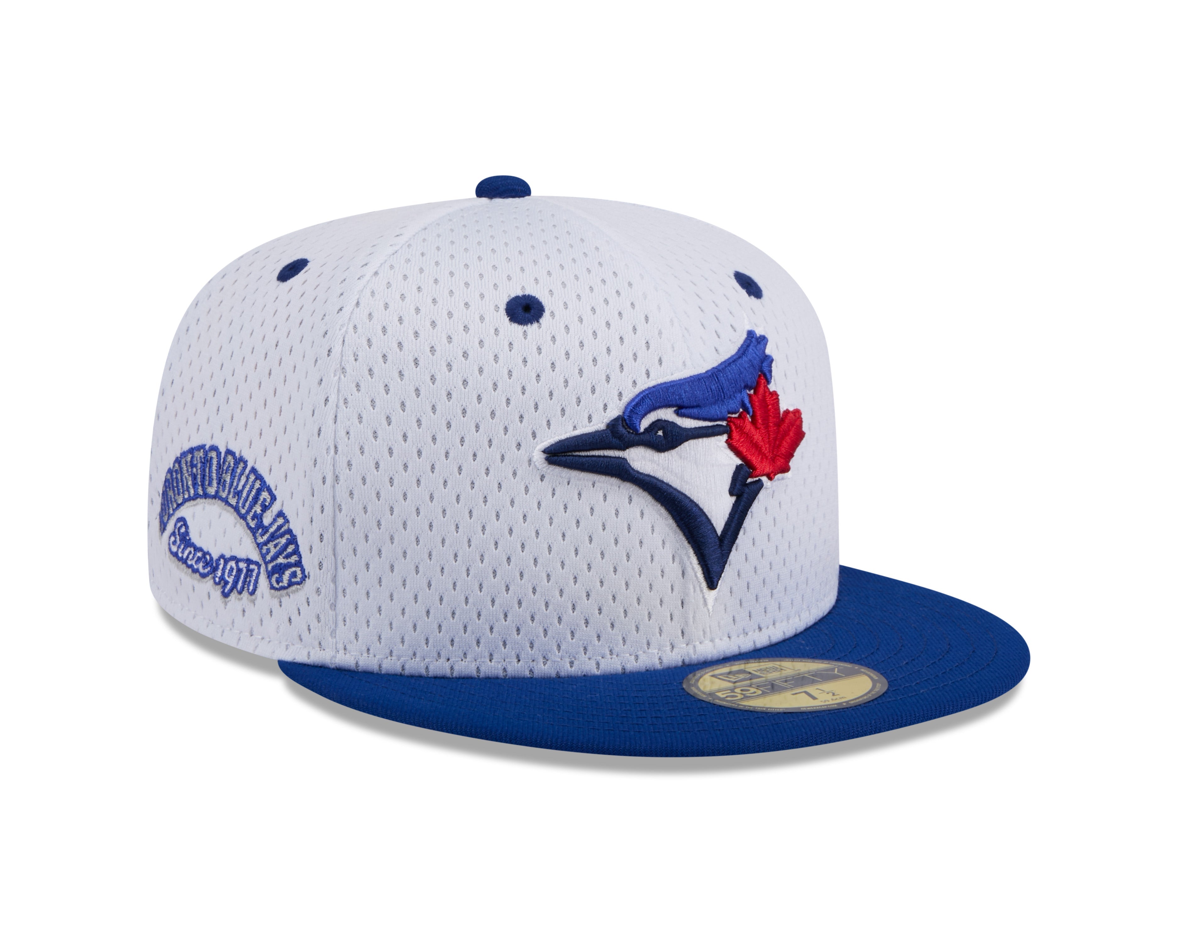 Casquette ajustée en maille rétro 59Fifty blanche pour homme des Blue Jays de Toronto MLB New Era