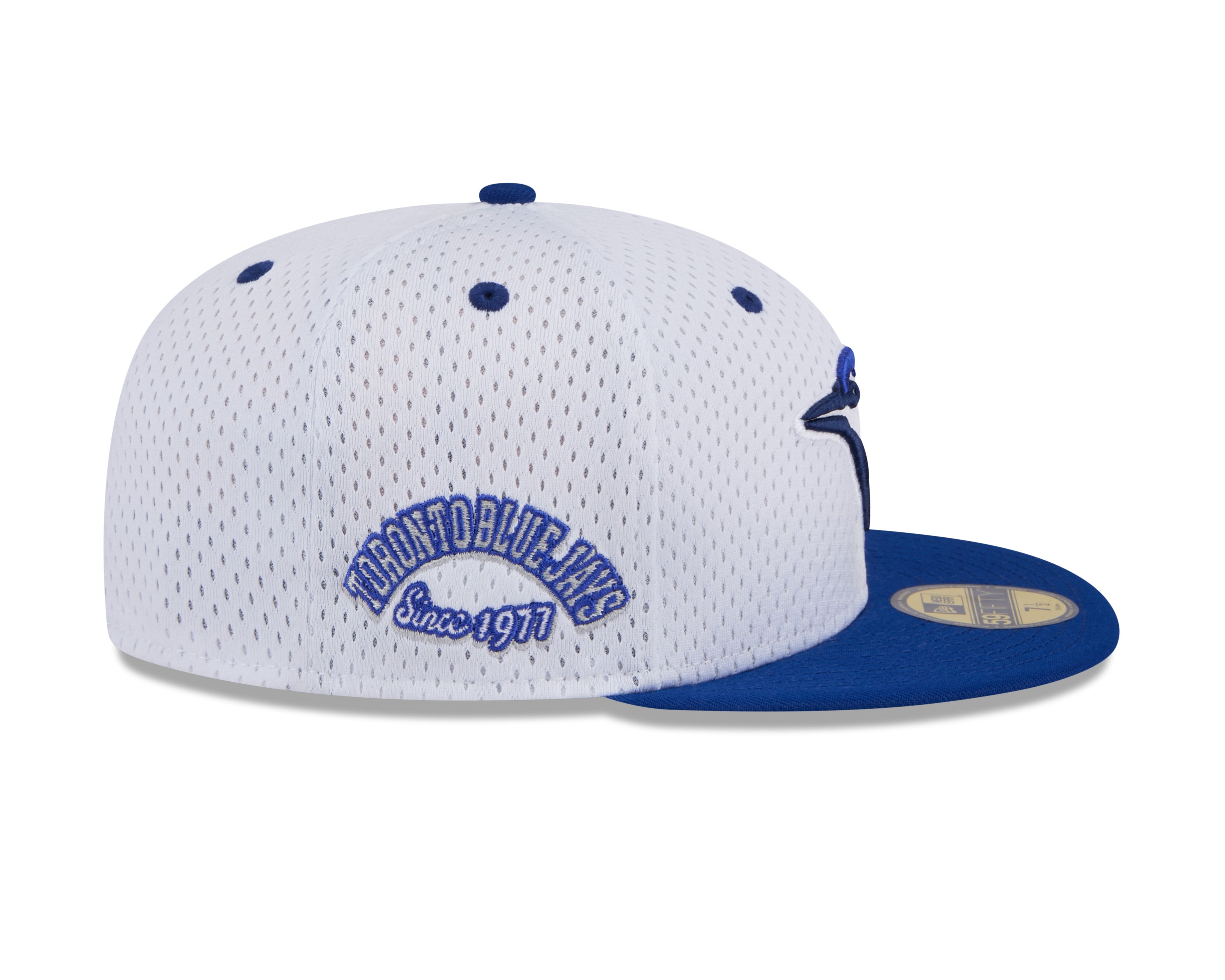 Casquette ajustée en maille rétro 59Fifty blanche pour homme des Blue Jays de Toronto MLB New Era