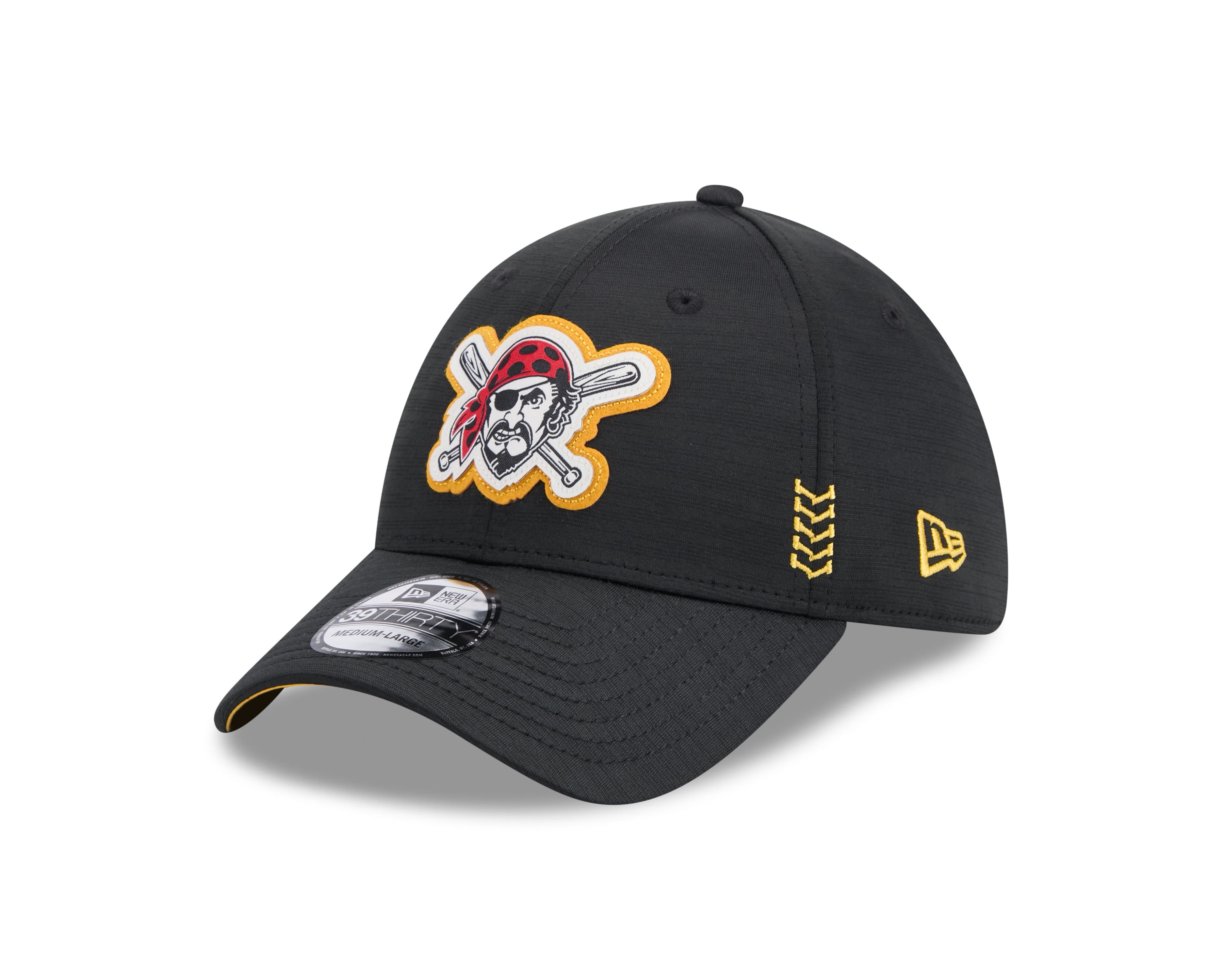 Casquette extensible noire 39Thirty 2024 Clubhouse des Pirates de Pittsburgh MLB New Era pour homme