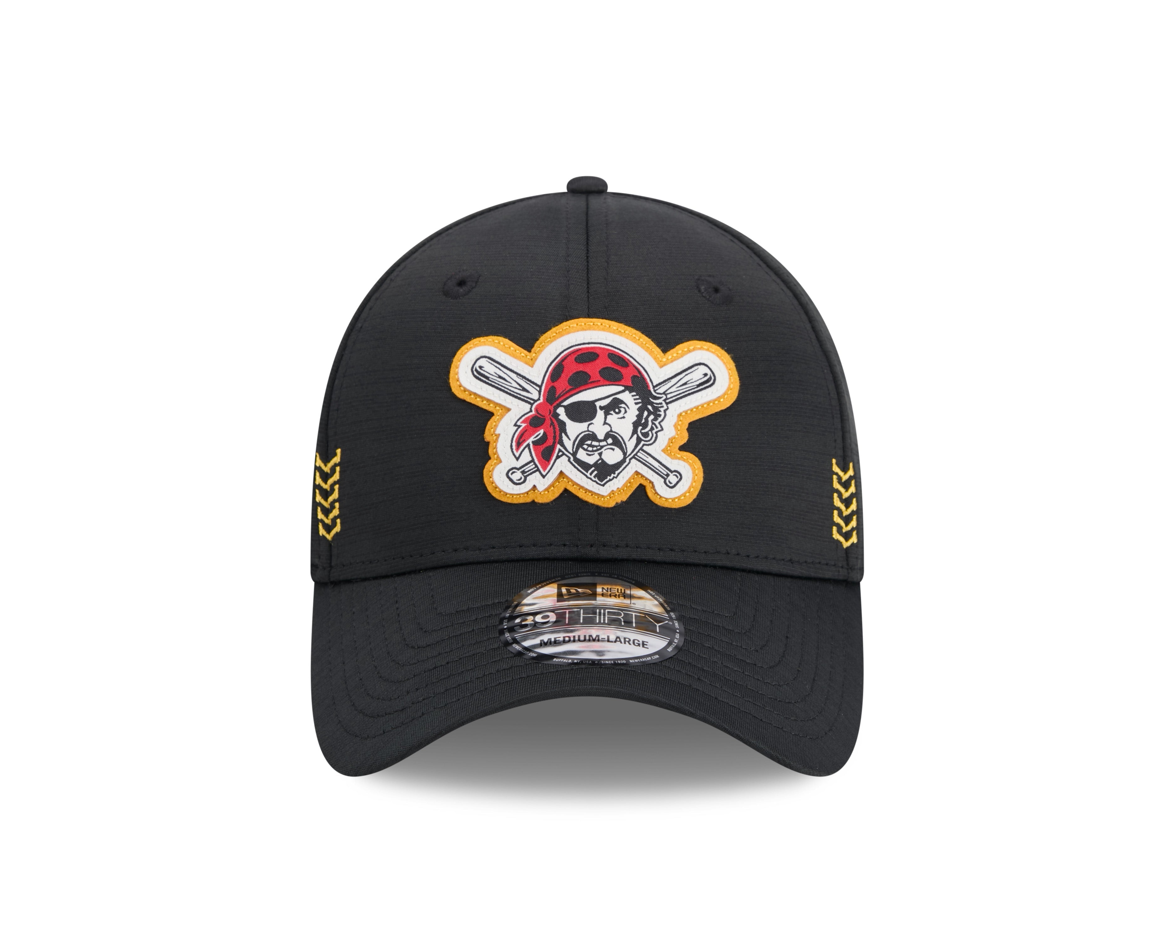 Casquette extensible noire 39Thirty 2024 Clubhouse des Pirates de Pittsburgh MLB New Era pour homme