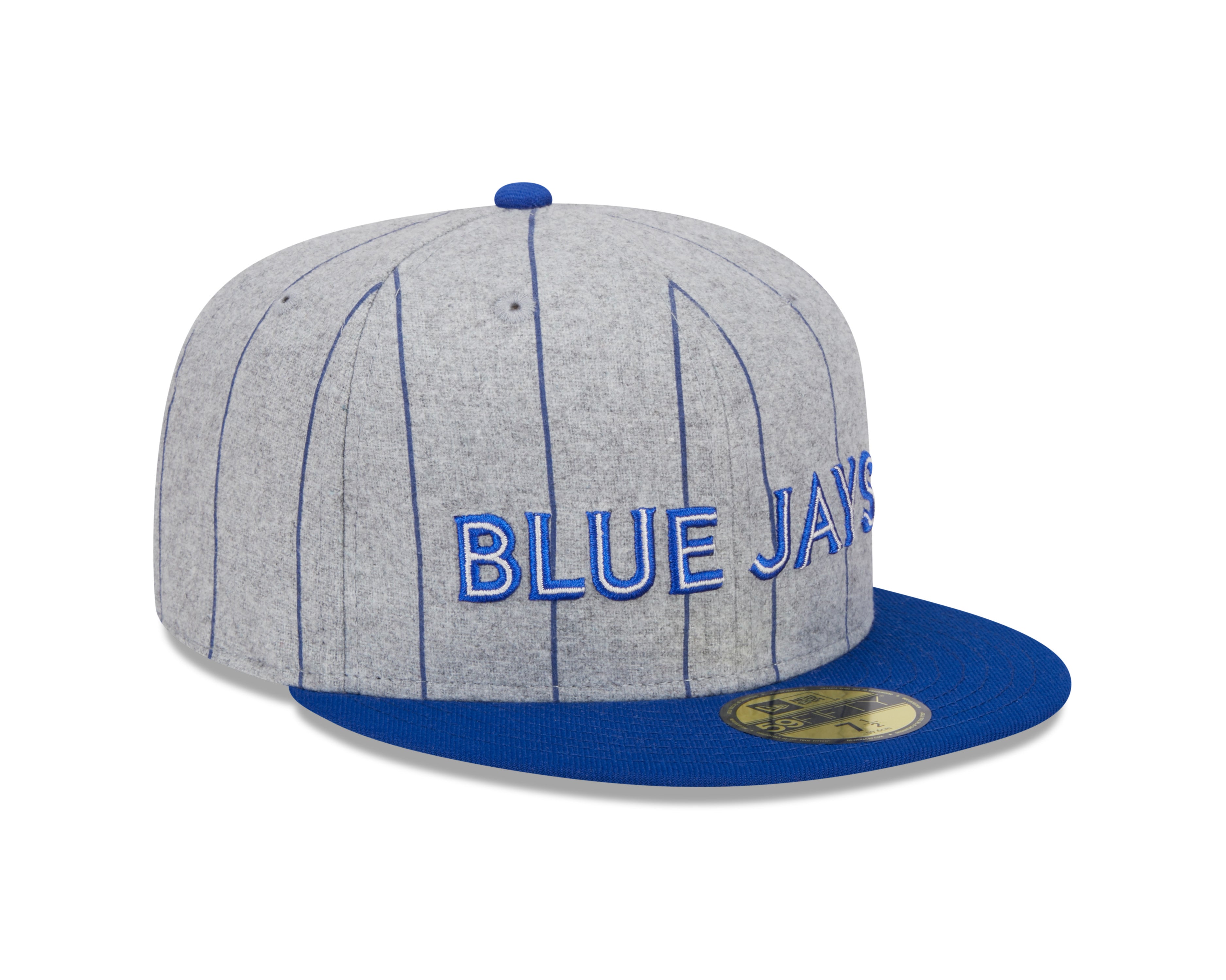 Casquette ajustée à rayures fines 59Fifty Heather pour homme des Blue Jays de Toronto MLB New Era