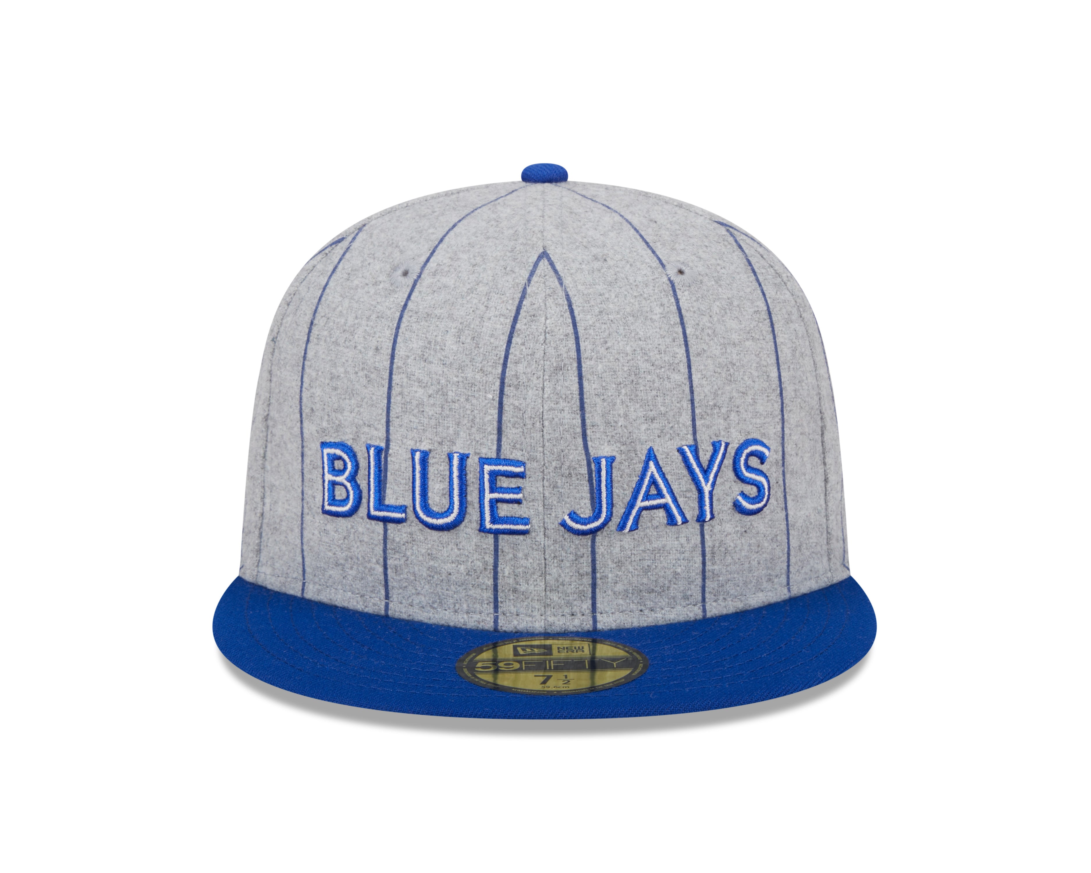 Casquette ajustée à rayures fines 59Fifty Heather pour homme des Blue Jays de Toronto MLB New Era