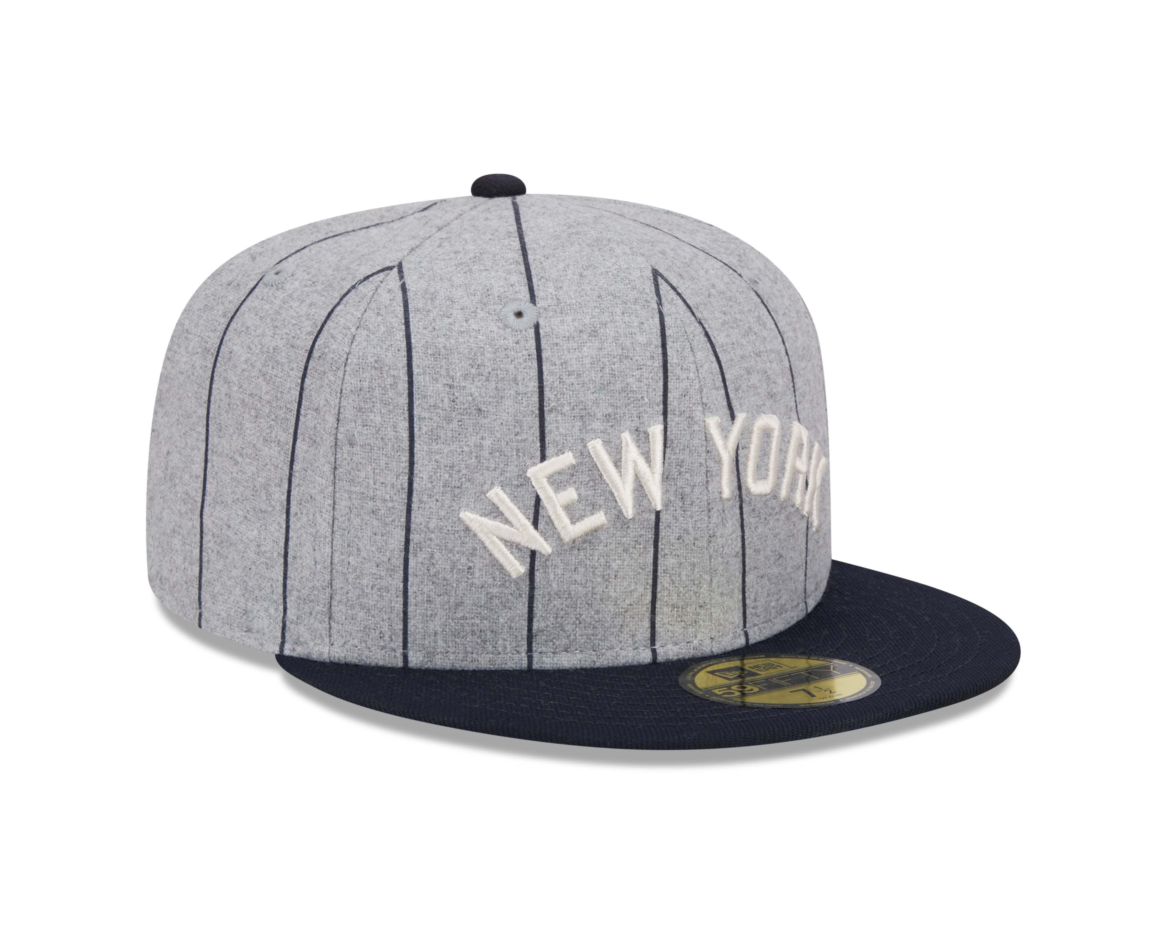 Casquette ajustée à rayures fines 59Fifty Heather pour homme des Yankees de New York MLB New Era