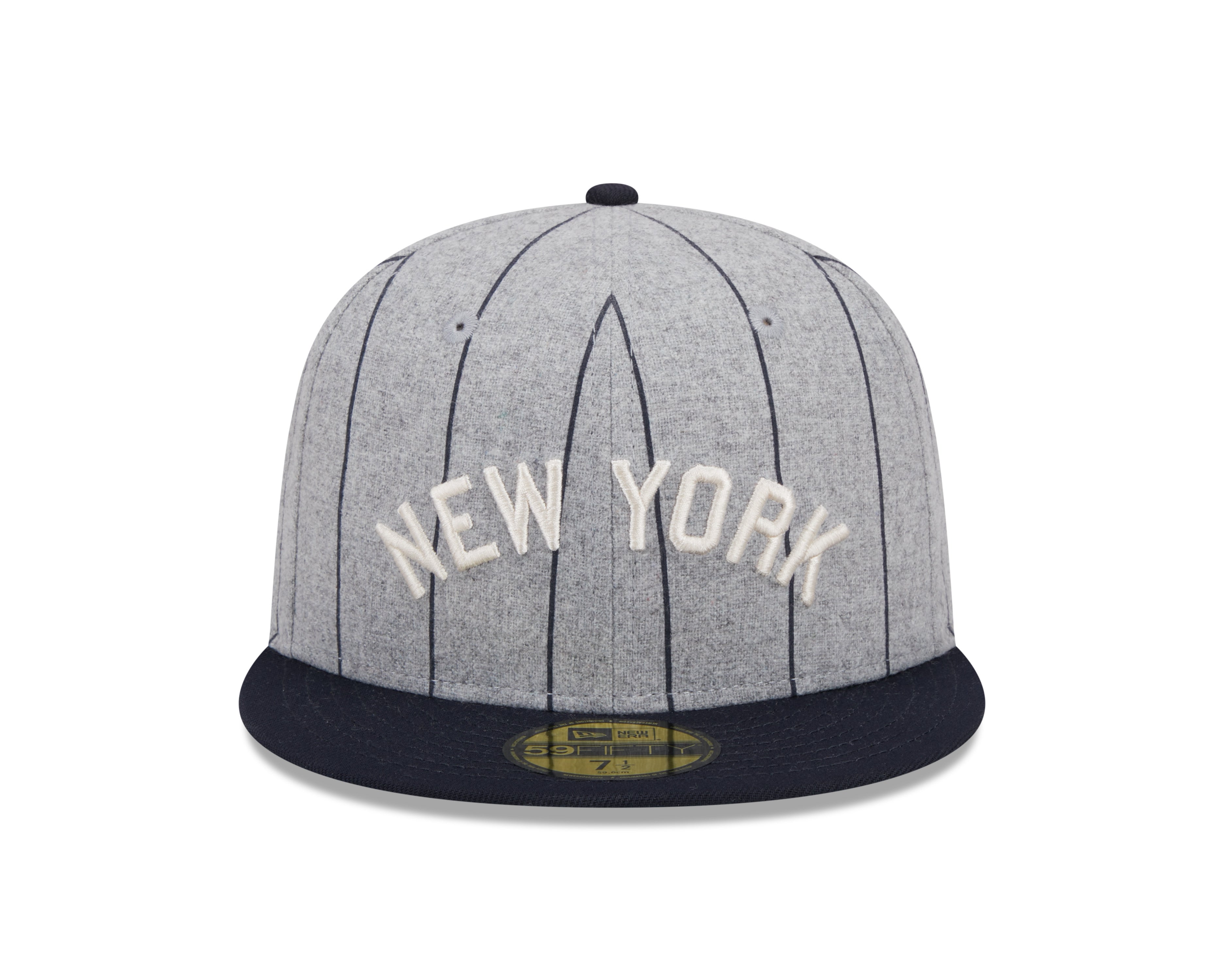 Casquette ajustée à rayures fines 59Fifty Heather pour homme des Yankees de New York MLB New Era