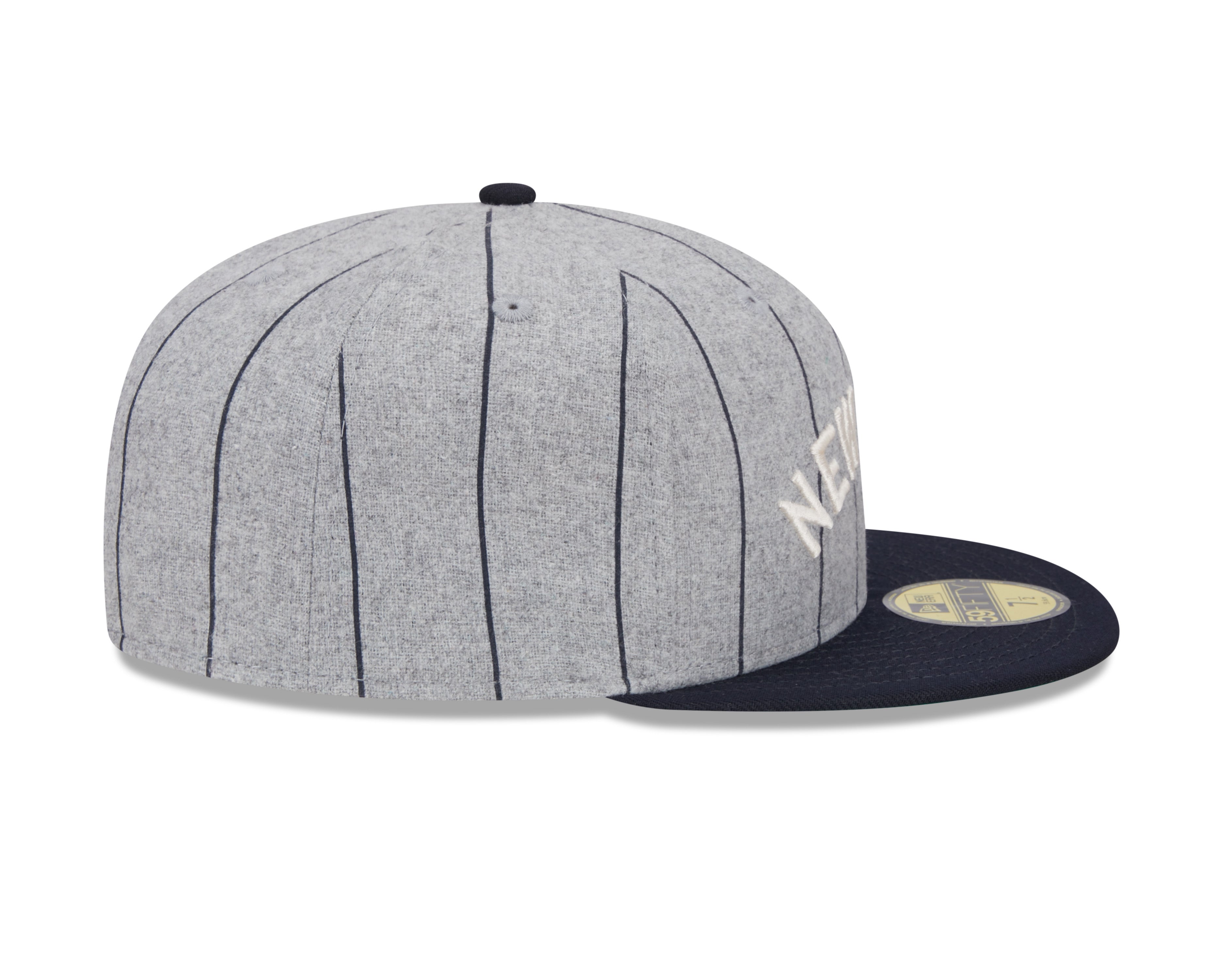 Casquette ajustée à rayures fines 59Fifty Heather pour homme des Yankees de New York MLB New Era