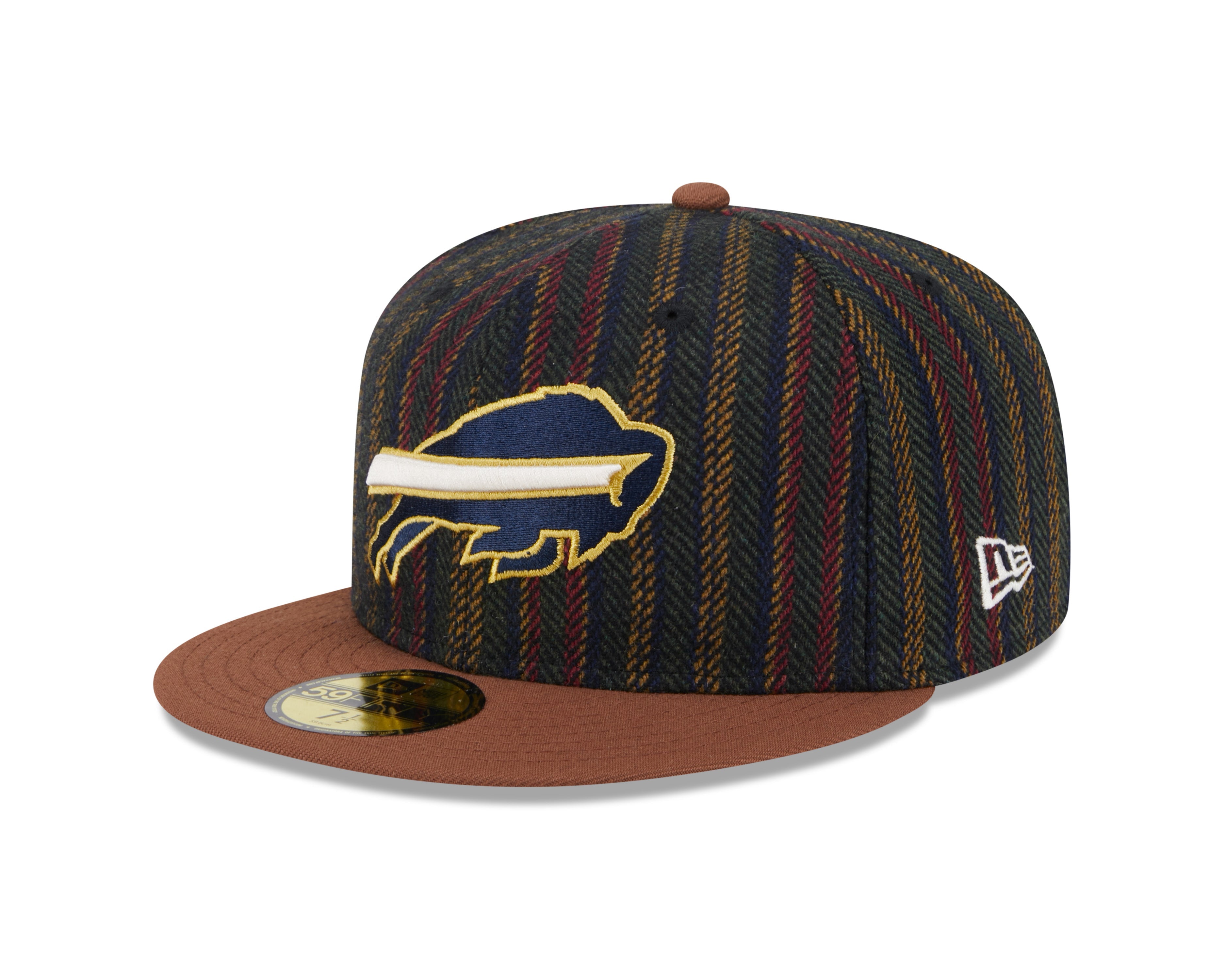Buffalo Bills NFL New Era Men's Vintage Herringbone 59Fifty 60th Anniversary Fitted Hat