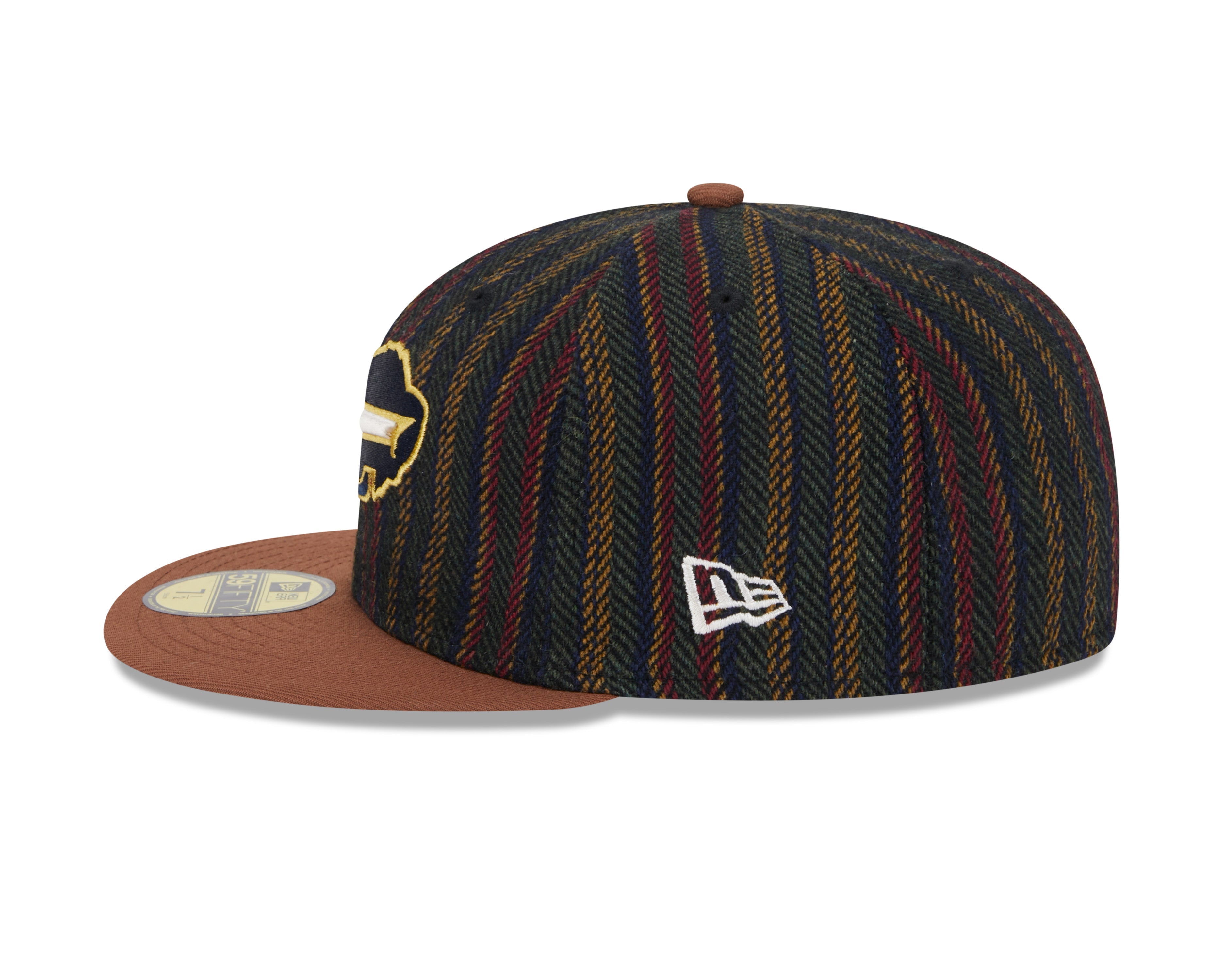 Buffalo Bills NFL New Era Men's Vintage Herringbone 59Fifty 60th Anniversary Fitted Hat