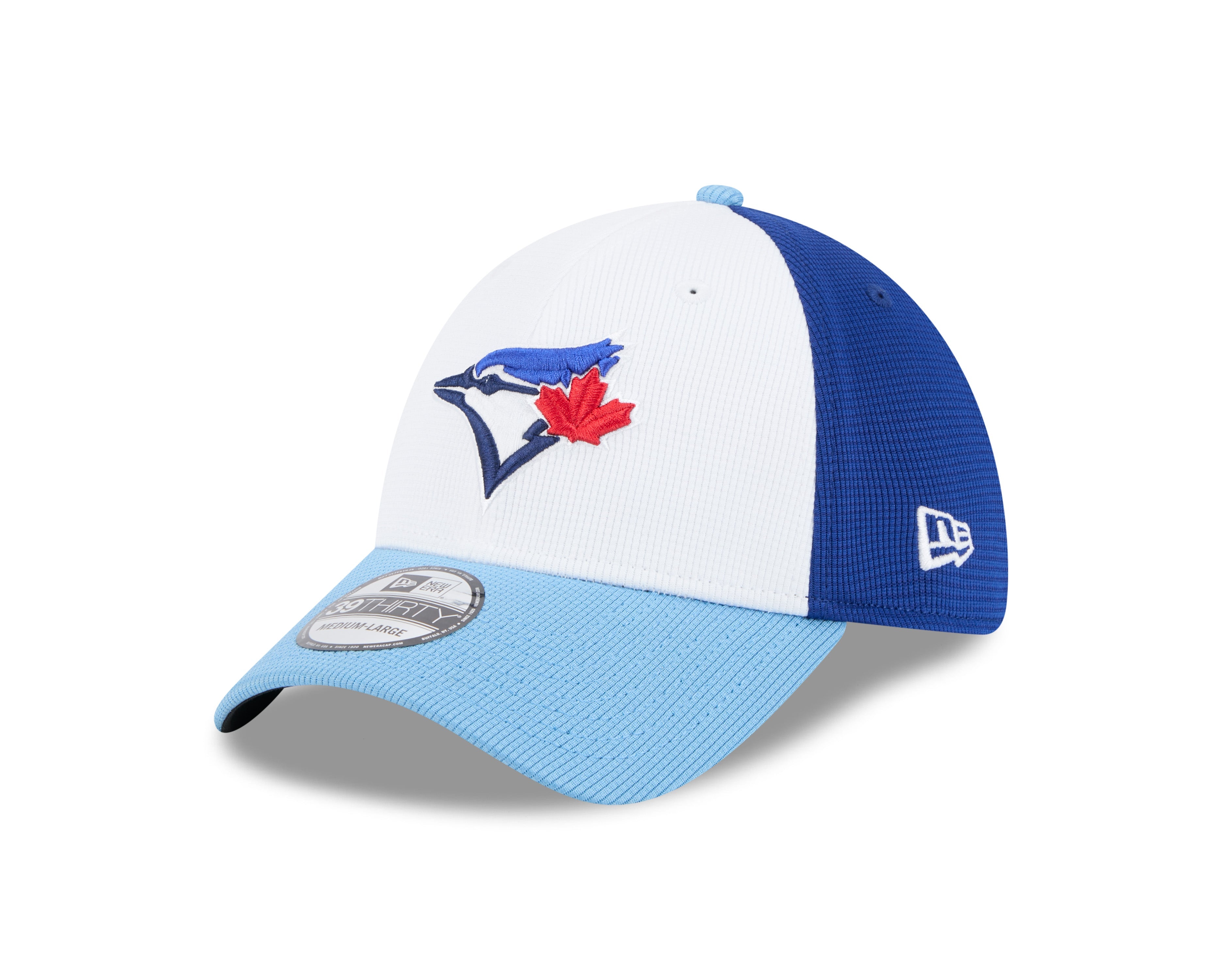 Toronto Blue Jays MLB New Era Men's White/Light Blue 39Thirty 2025 Spring Training Stretch Fit Hat