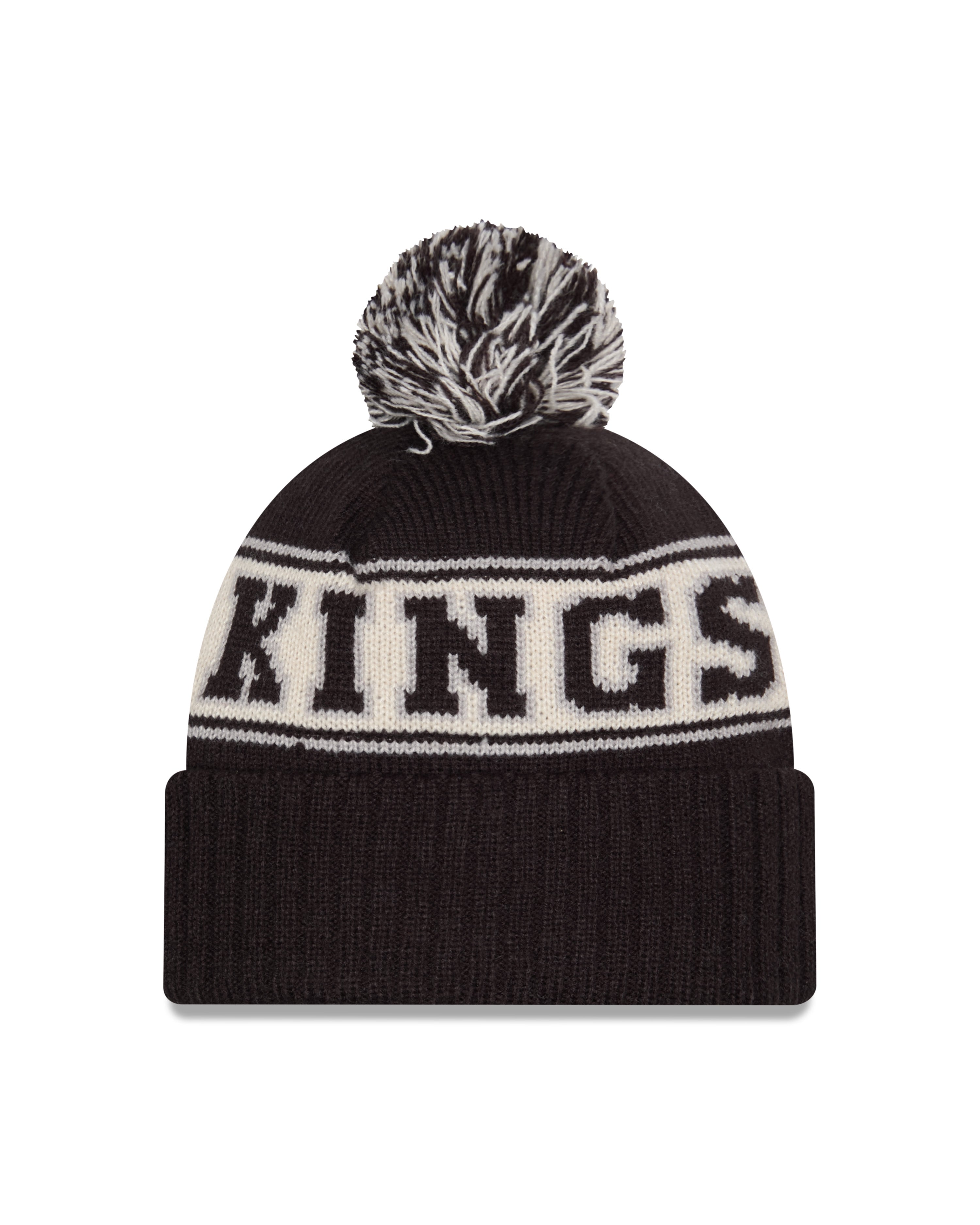 Los Angeles Kings NHL New Era Men's Black Retro Knit Pom Hat