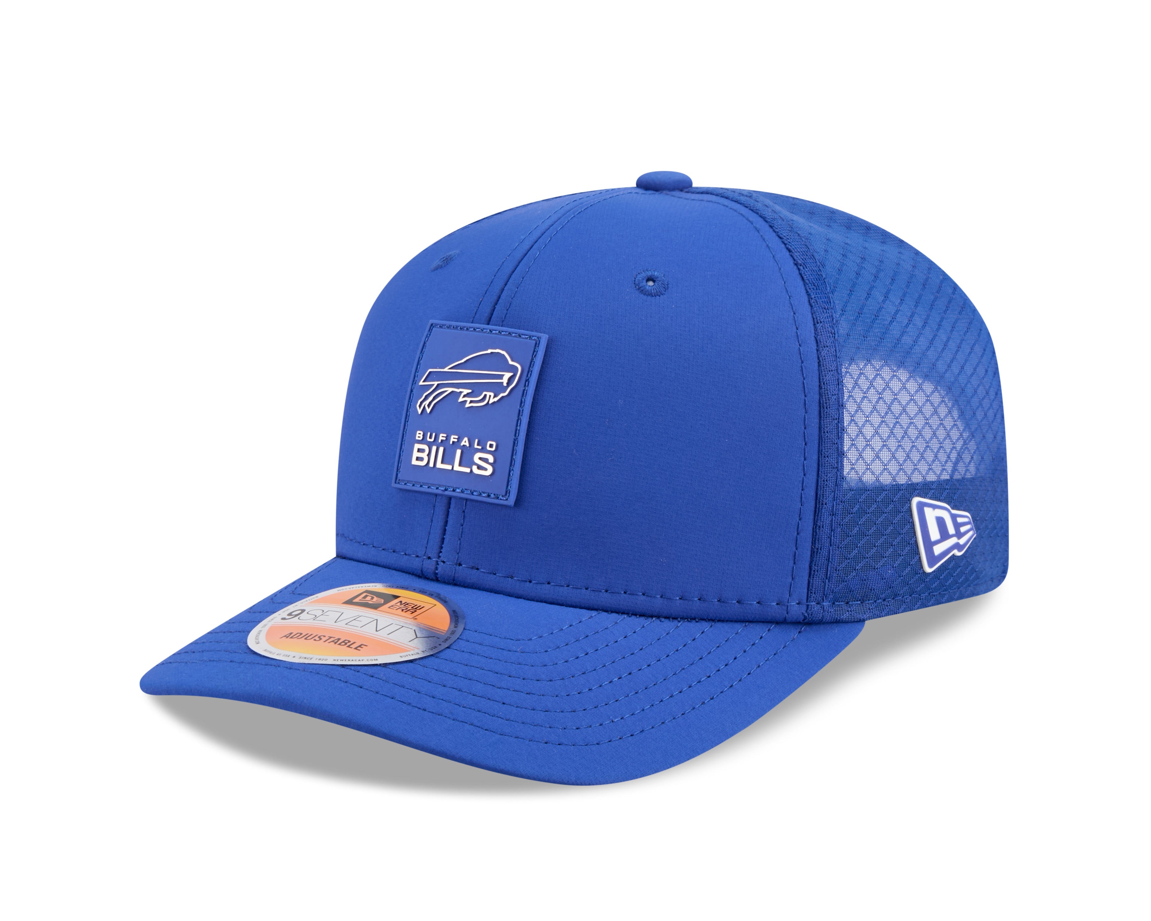Buffalo Bills NFL New Era Men's Royal Blue 9Seventy 2025 Sideline Hot Weather Trucker Snapback