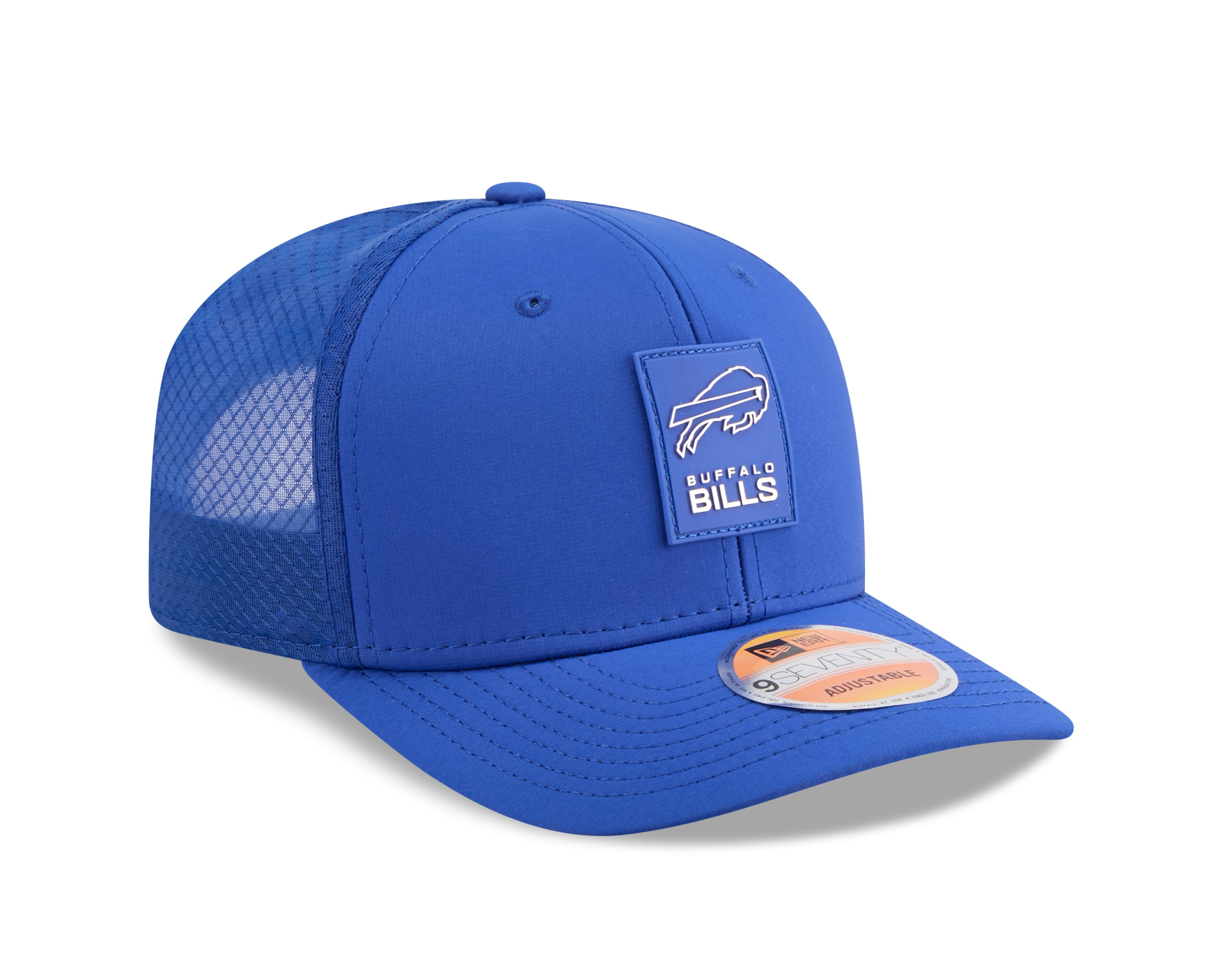 Buffalo Bills NFL New Era Men's Royal Blue 9Seventy 2025 Sideline Hot Weather Trucker Snapback