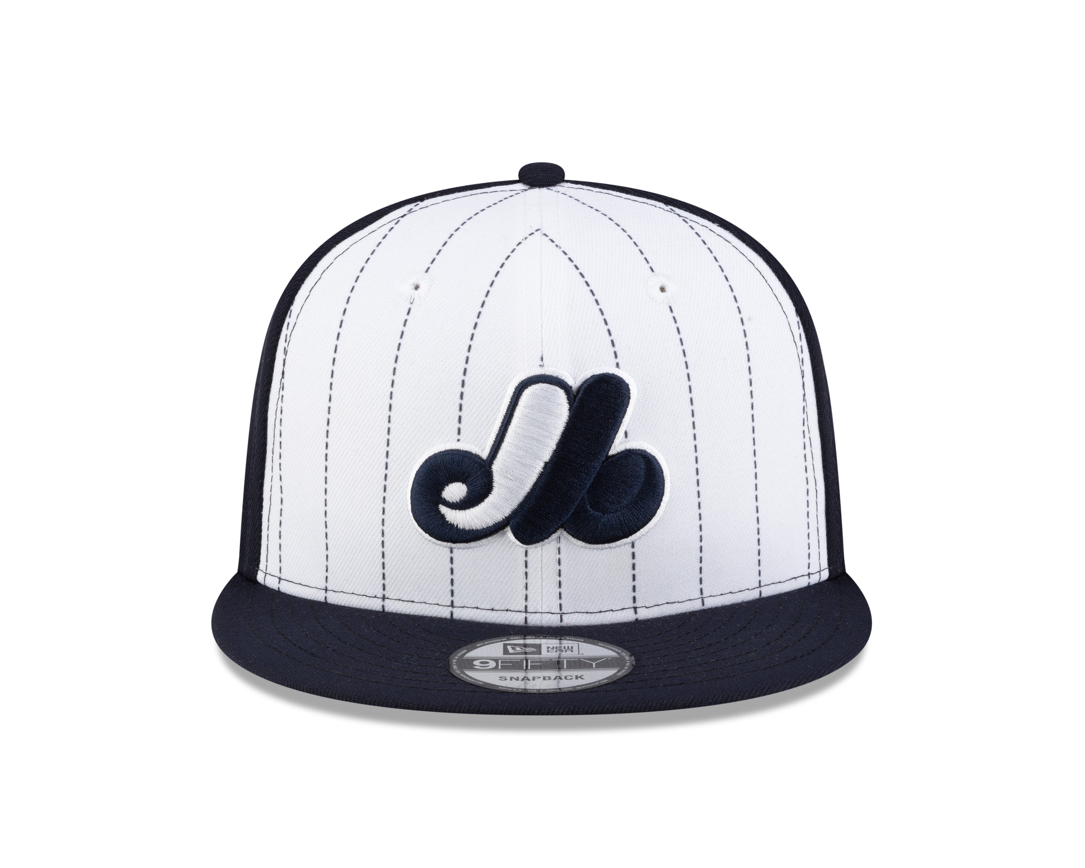 Montreal Expos MLB New Era Men's Navy 9Fifty Cooperstown Pinstripe Snapback