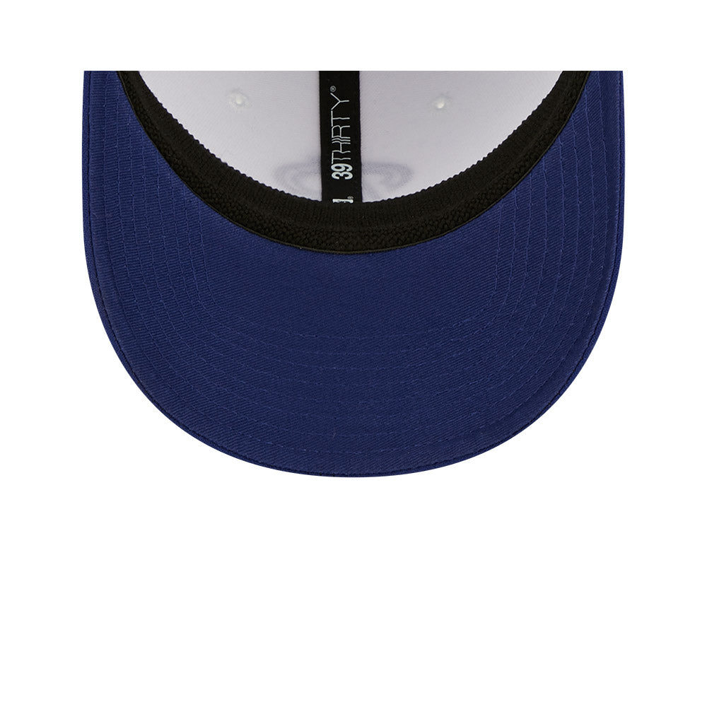 Buffalo Bisons MiLB New Era Men's White/Navy 39Thirty Alternate Authentic Collection Stretch Fit Hat