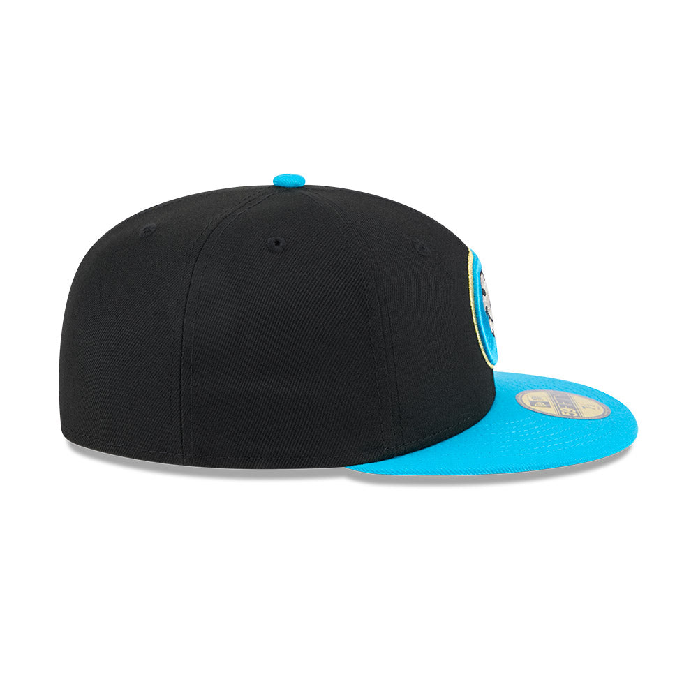 Casquette ajustée Charlotte Knights MiLB New Era pour homme, noir, collection Alternate Authentic 59Fifty.