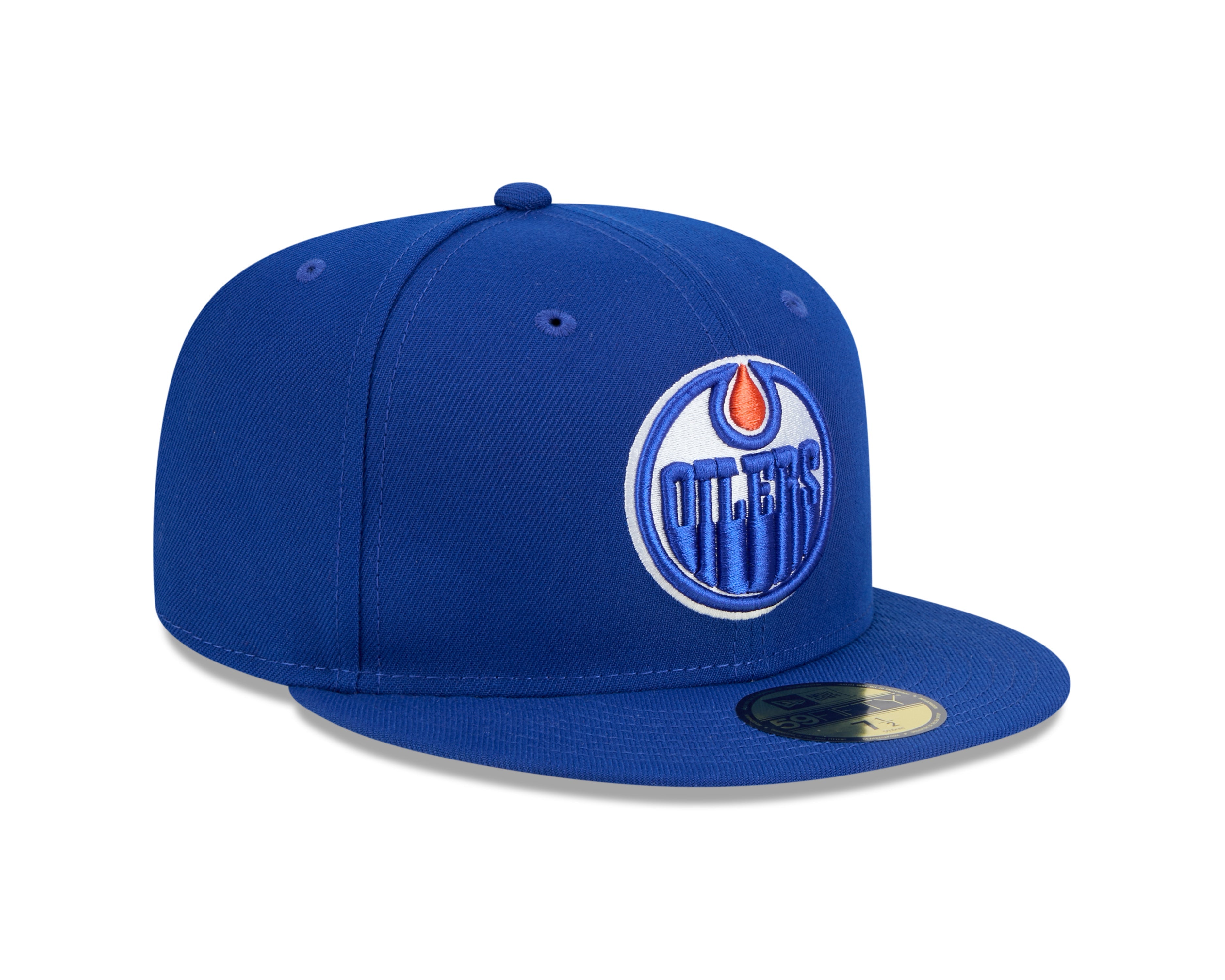 Casquette ajustée 59Fifty Core bleu royal pour homme des Oilers d'Edmonton de la LNH de New Era