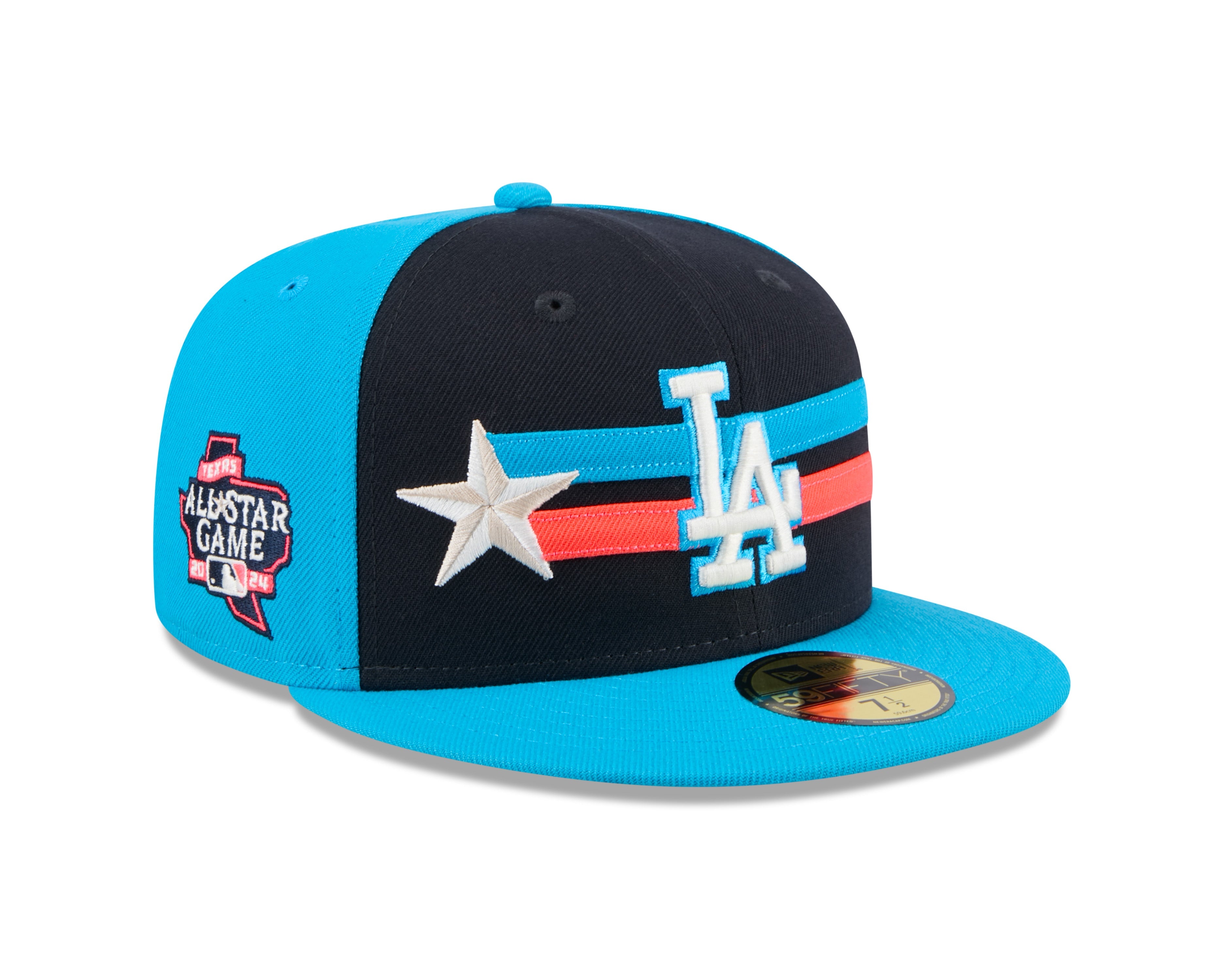 Casquette ajustée MLB New Era 59Fifty 2024 All Star Game bleu marine/bleu clair pour homme des Dodgers de Los Angeles