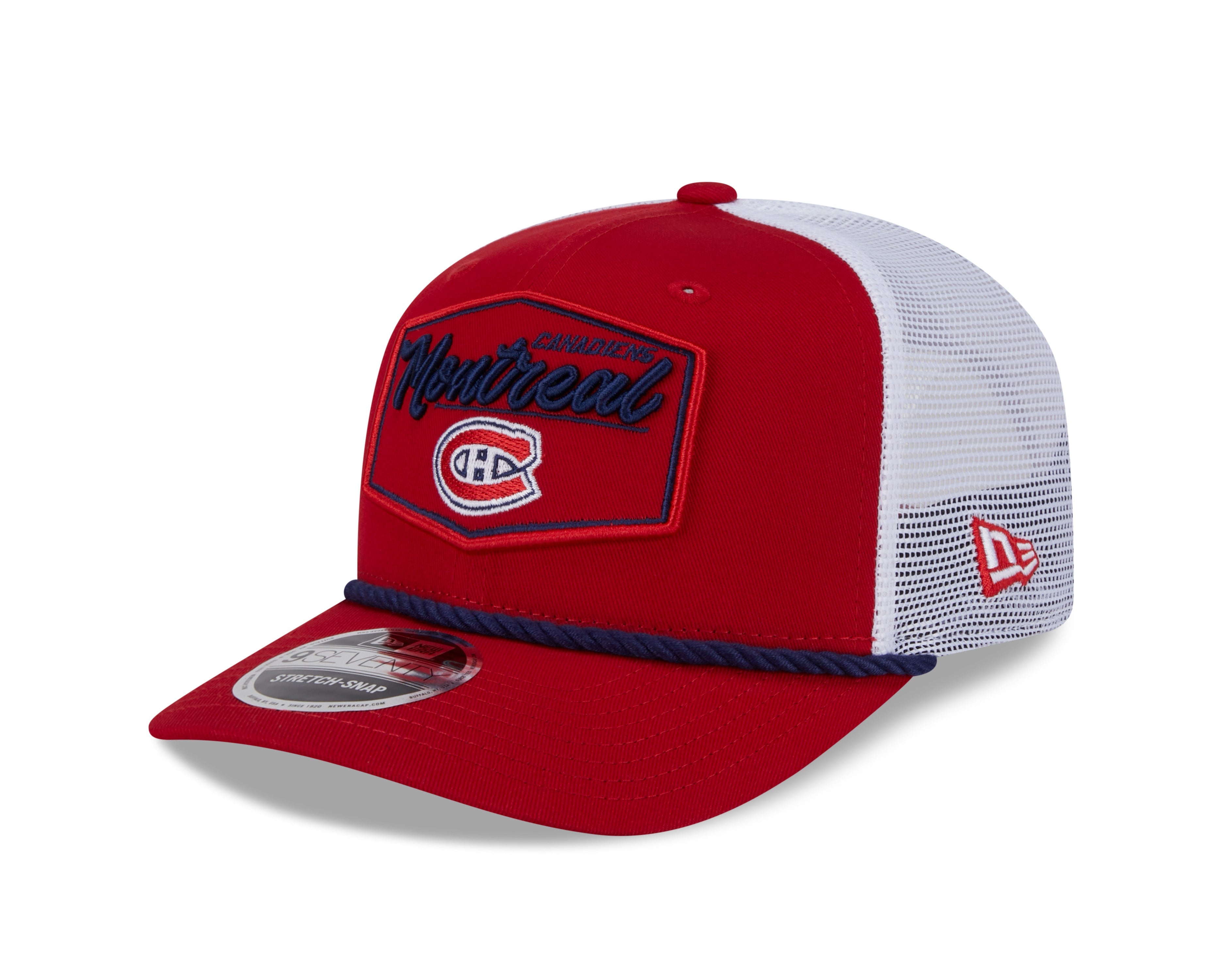 Casquette Snapback 9Seventy Cord rouge pour homme des Canadiens de Montréal de la LNH de New Era