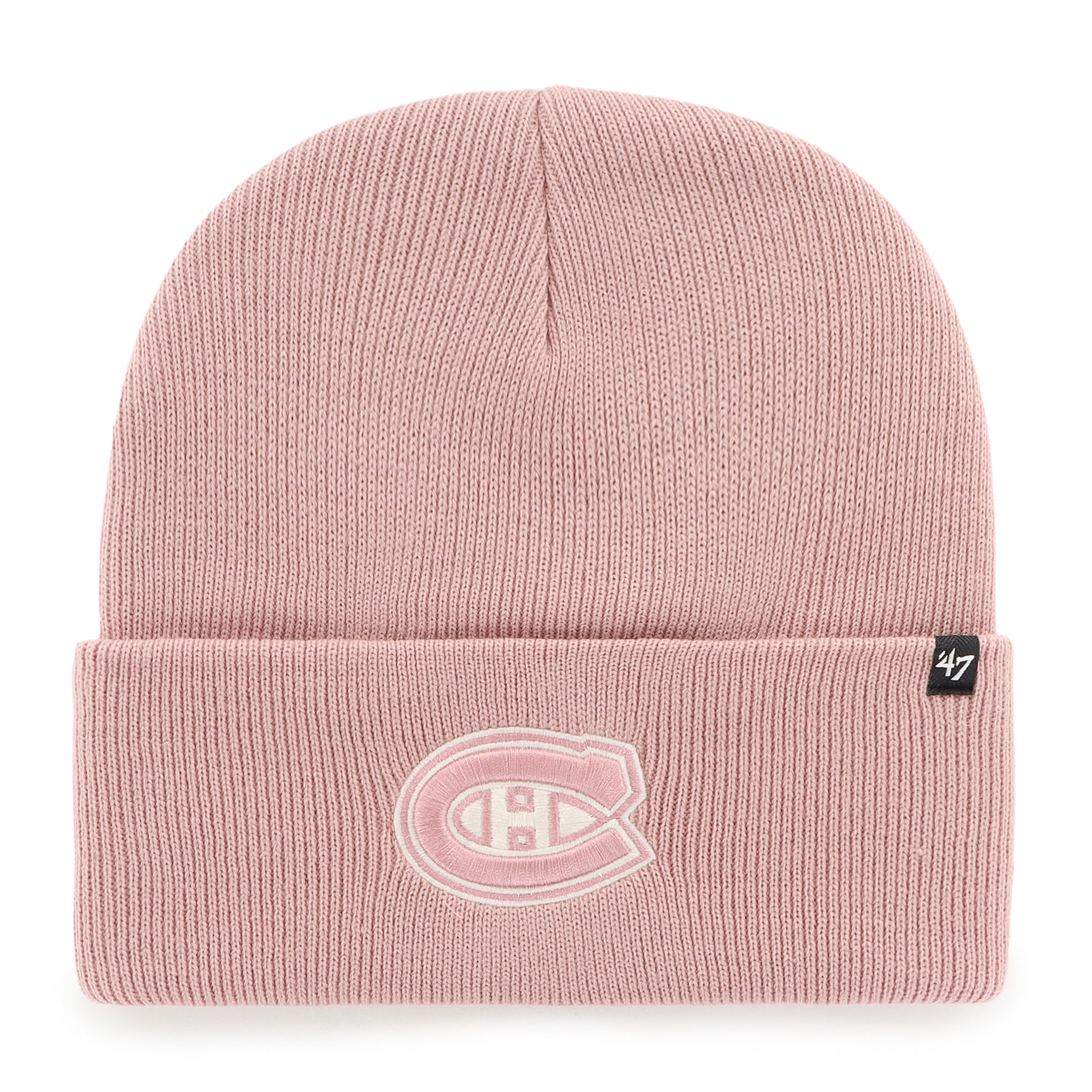 Montreal Canadiens NHL 47 Brand Women's Pink Haymaker Raised Cuff Knit Hat