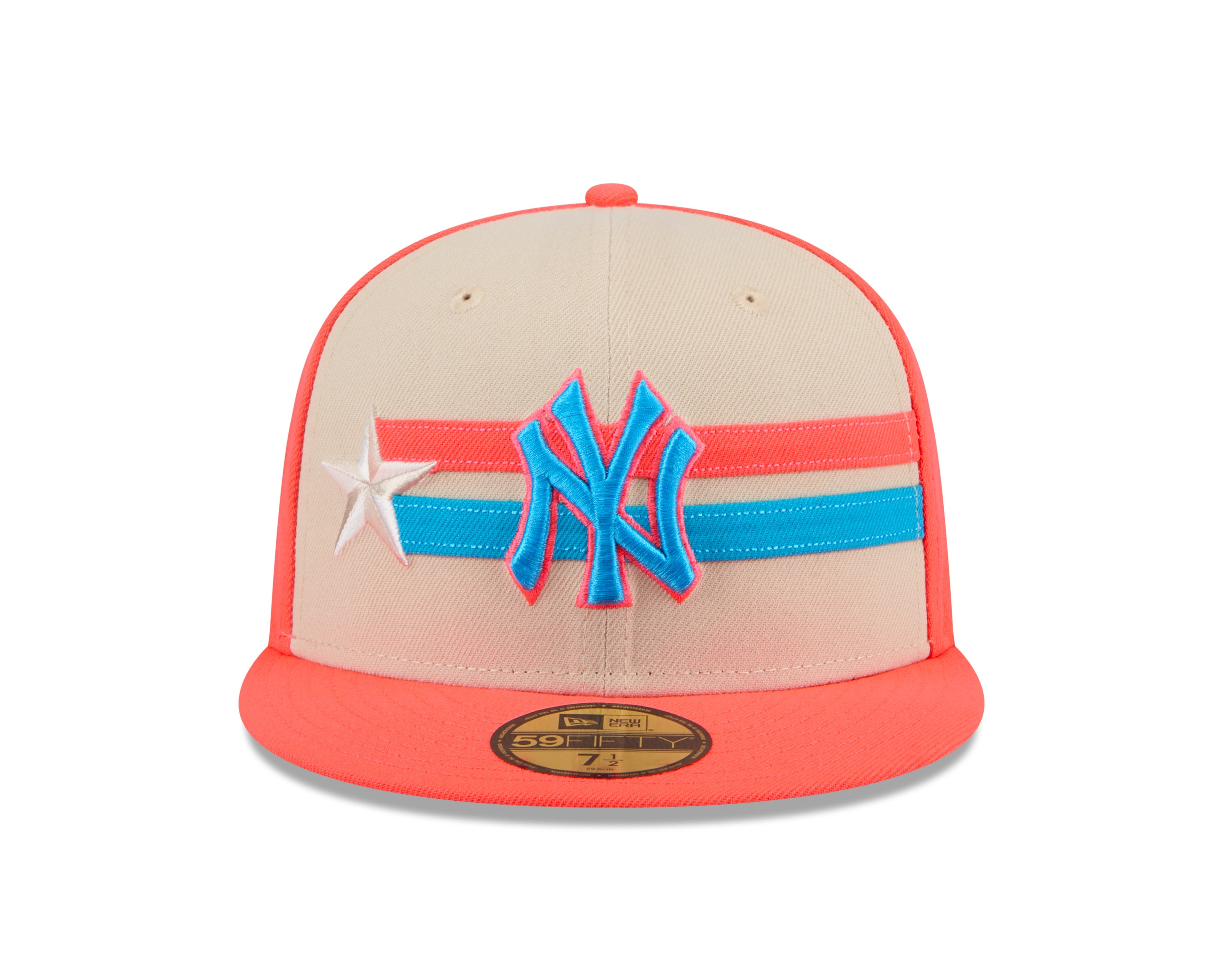 New York Yankees MLB New Era Men's Orange/Beige 59Fifty 2024 All Star Game Fitted Hat