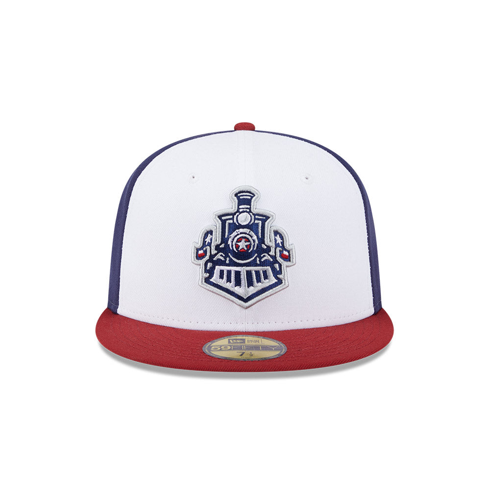 Round Rock Express MiLB New Era Men's White/Red 59Fifty Alternate Authentic Collection Fitted Hat