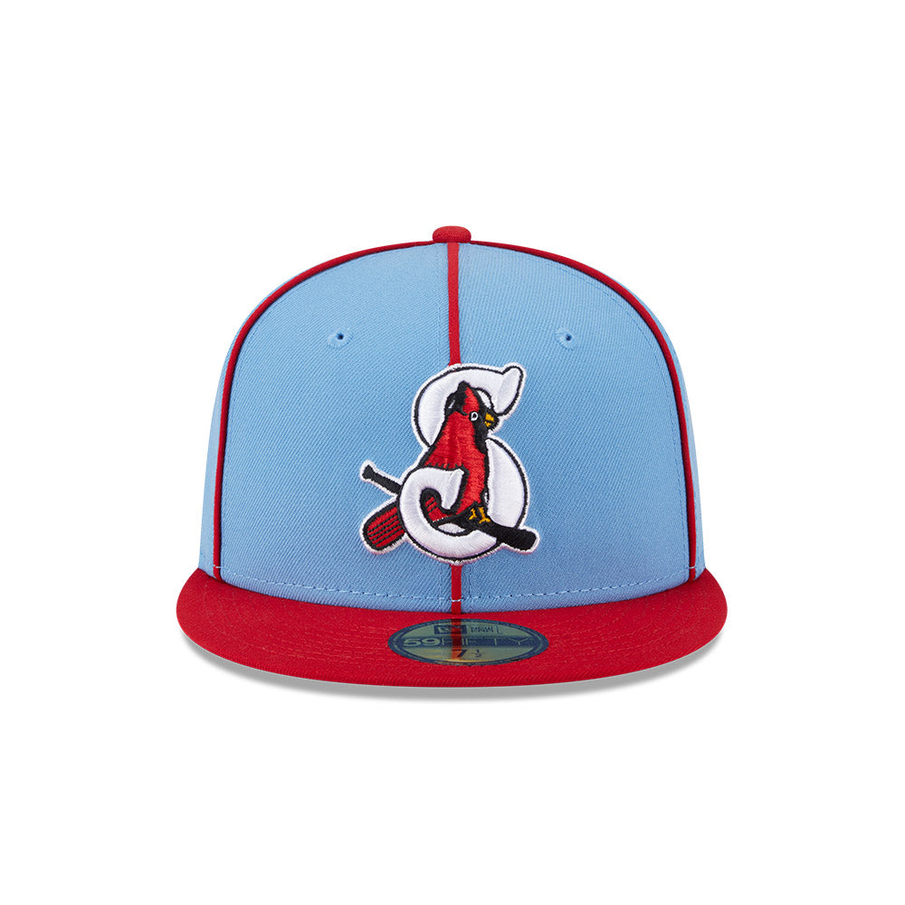Casquette ajustée Springfield Cardinals MiLB New Era pour homme, bleu clair/rouge, collection alternative authentique 59Fifty.