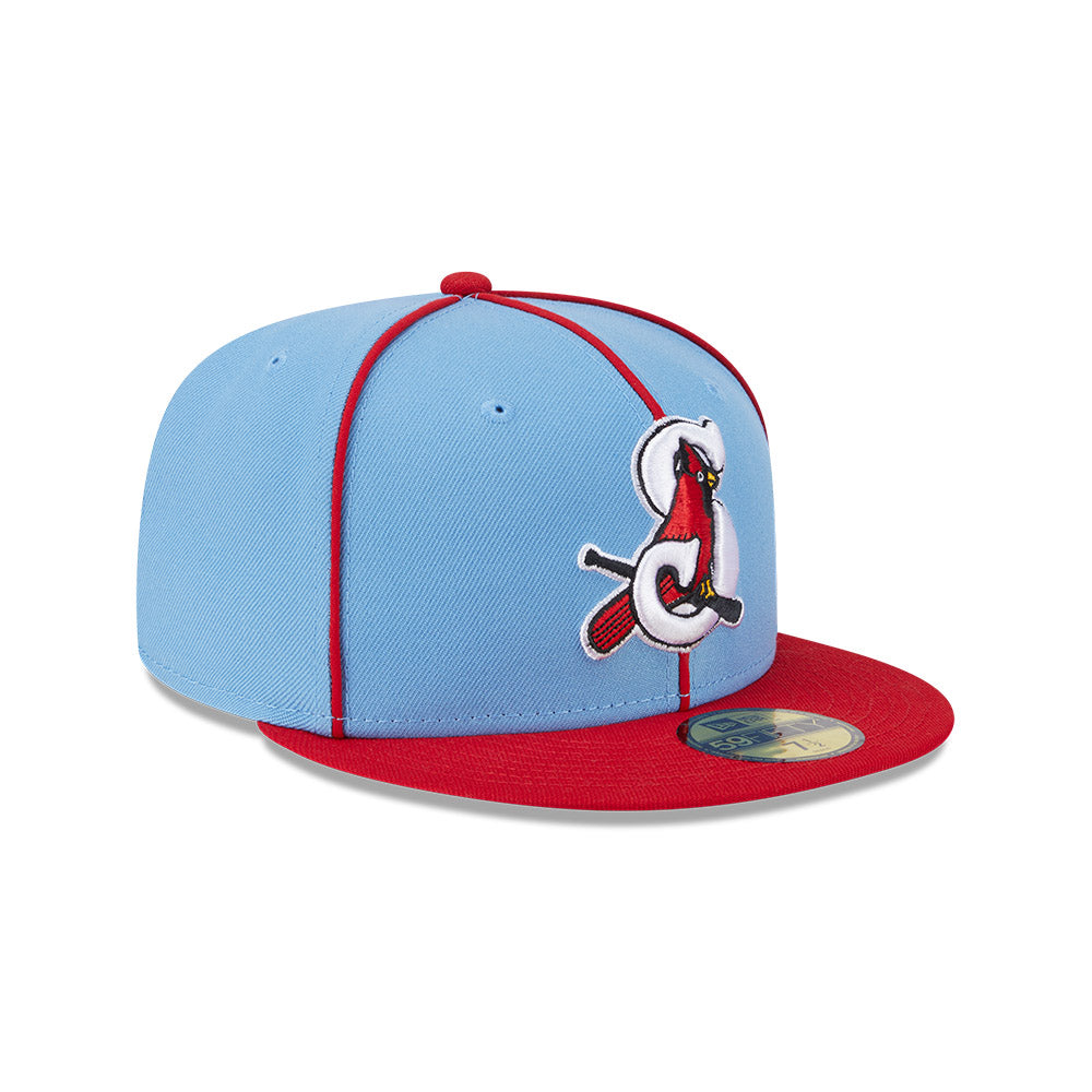 Casquette ajustée Springfield Cardinals MiLB New Era pour homme, bleu clair/rouge, collection alternative authentique 59Fifty.