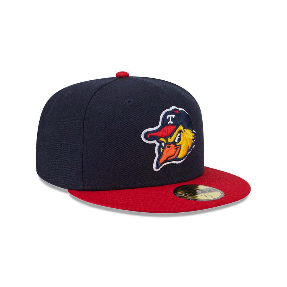 Casquette Toledo Mud Hens MiLB New Era 59Fifty Authentic Collection, bleu marine/rouge, taille unique pour homme.