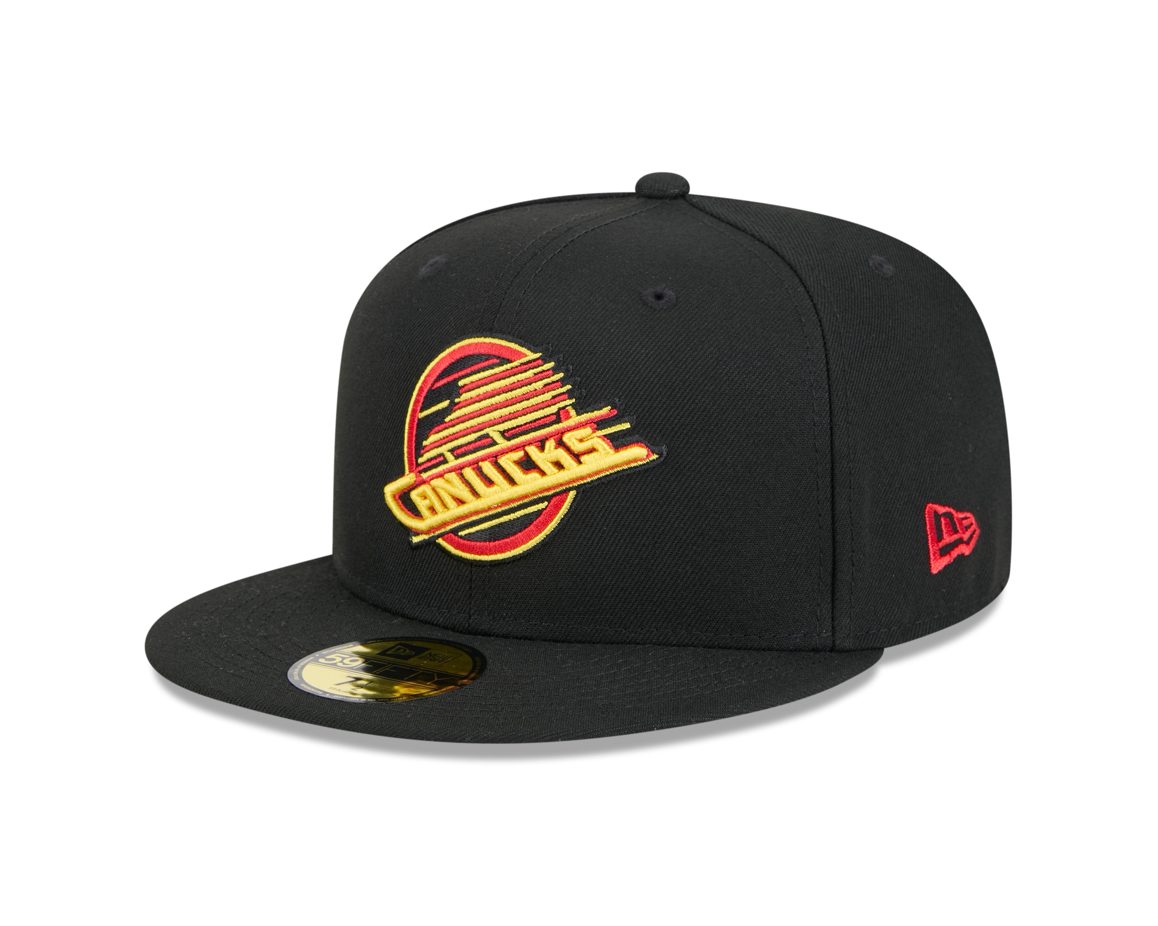 Casquette ajustée 59Fifty Core noire pour homme des Vancouver Canucks de la LNH de New Era