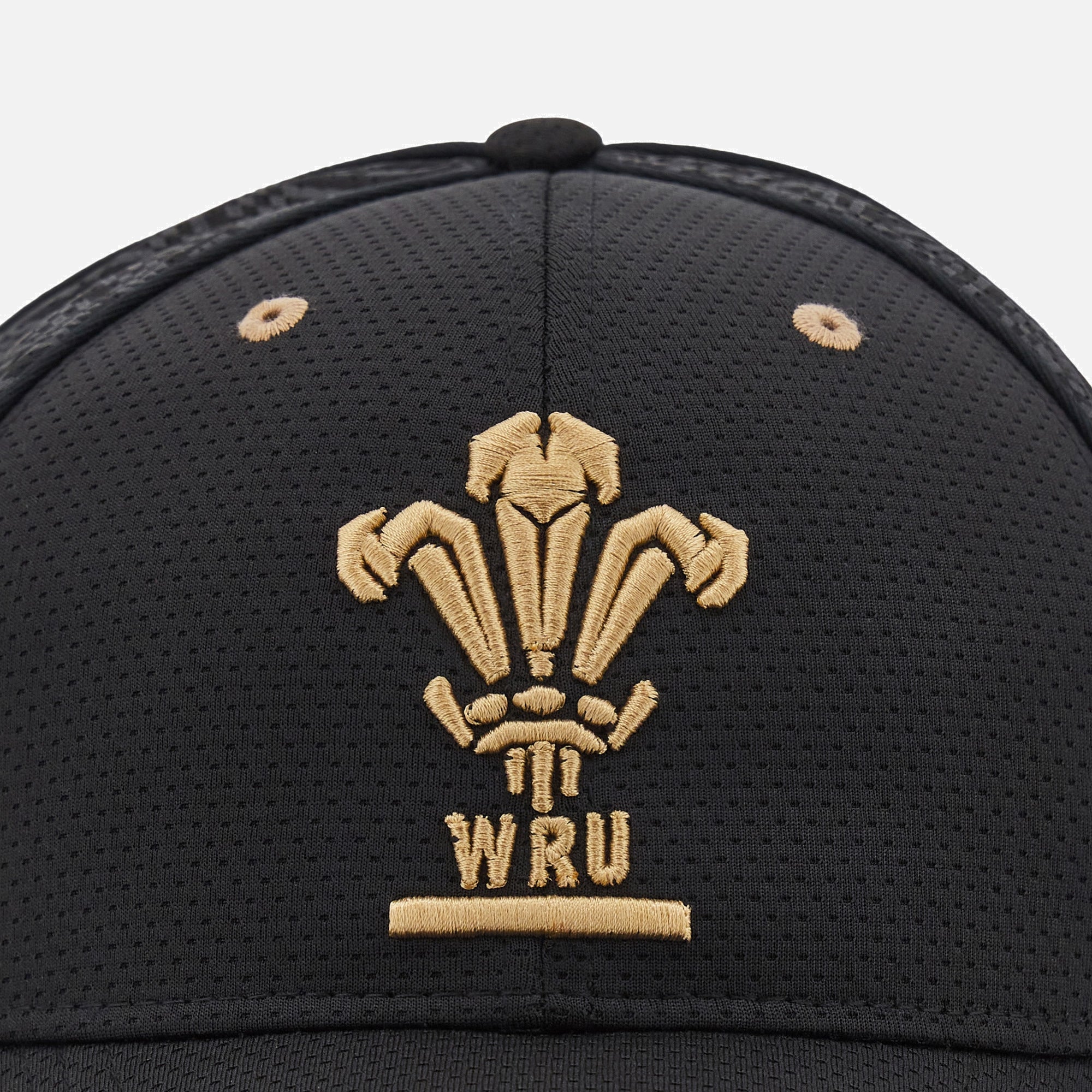 Welsh Rugby WRU World Rugby Macron 2024/25 Men's Black Adjustable Hat