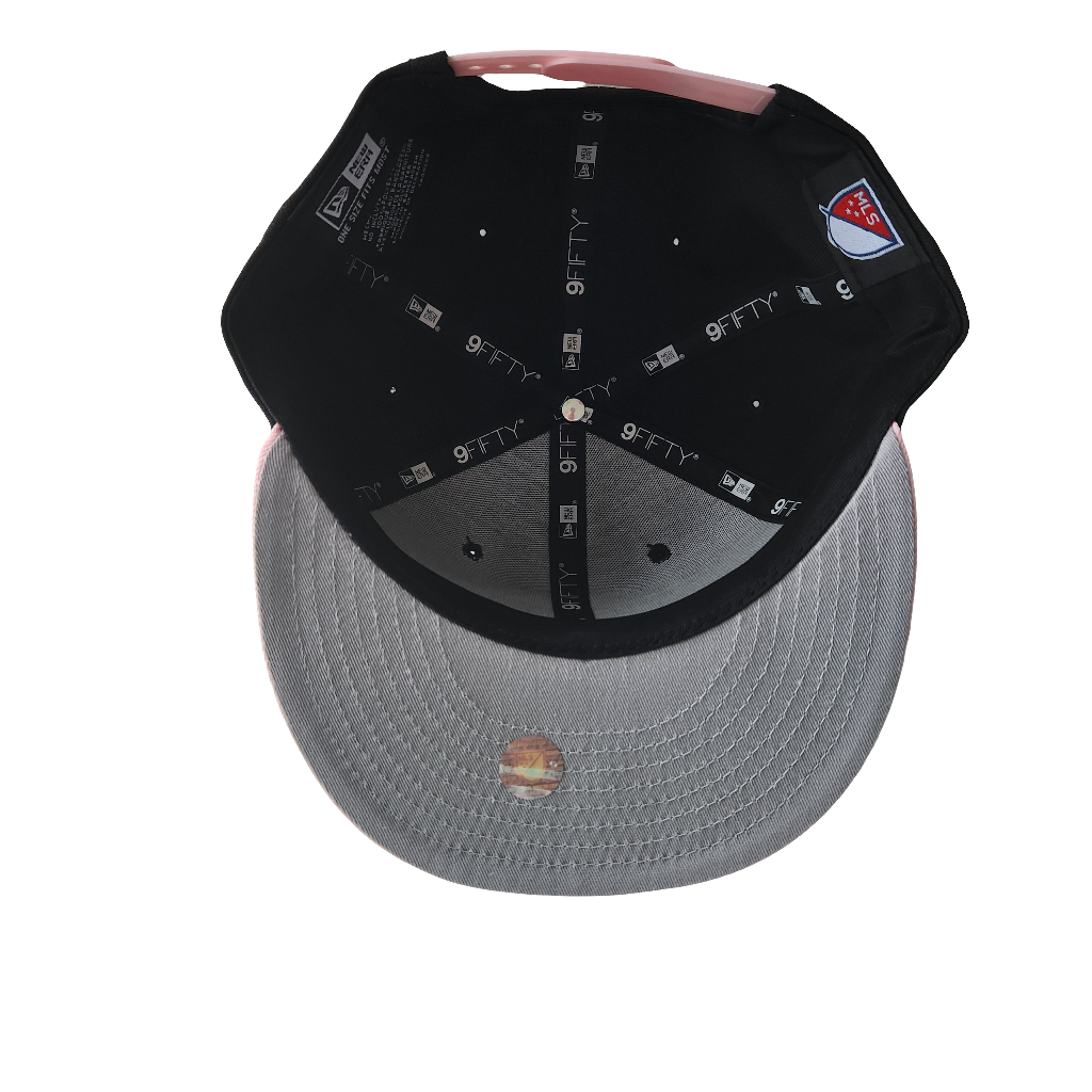 Inter Miami FC MLS New Era Men's Black/Pink 9Fifty Two Tone Snapback