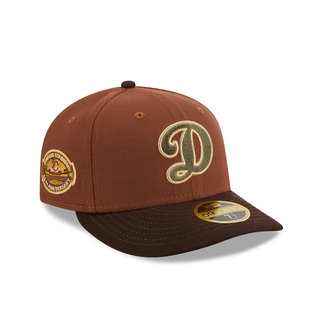 Casquette ajustée en velours à profil bas 59Fifty Dodgers Stadium 50e anniversaire pour homme des Dodgers de Los Angeles MLB New Era