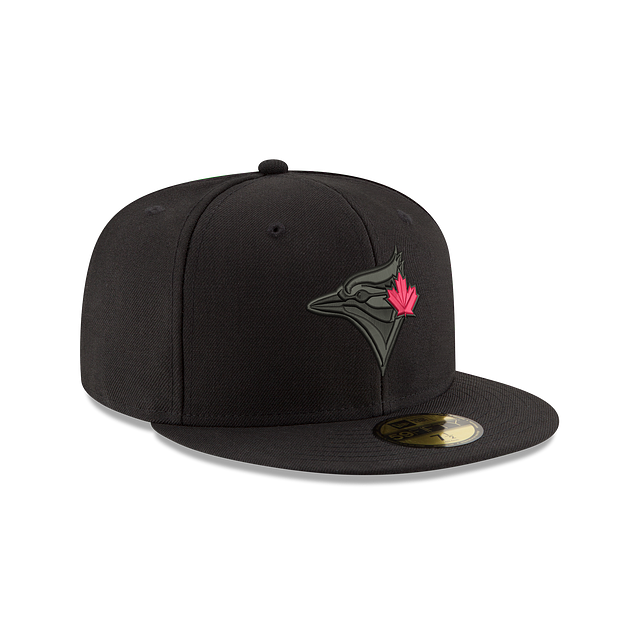 Casquette ajustée 59Fifty Red Leaf noire pour homme des Toronto Blue Jays MLB New Era