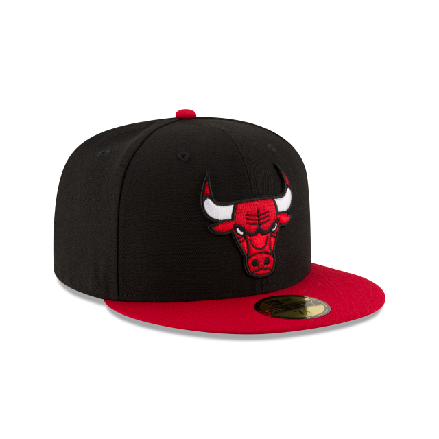 Chicago Bulls NBA New Era Men's Black/Red 59Fifty Two Tone Fitted Hat