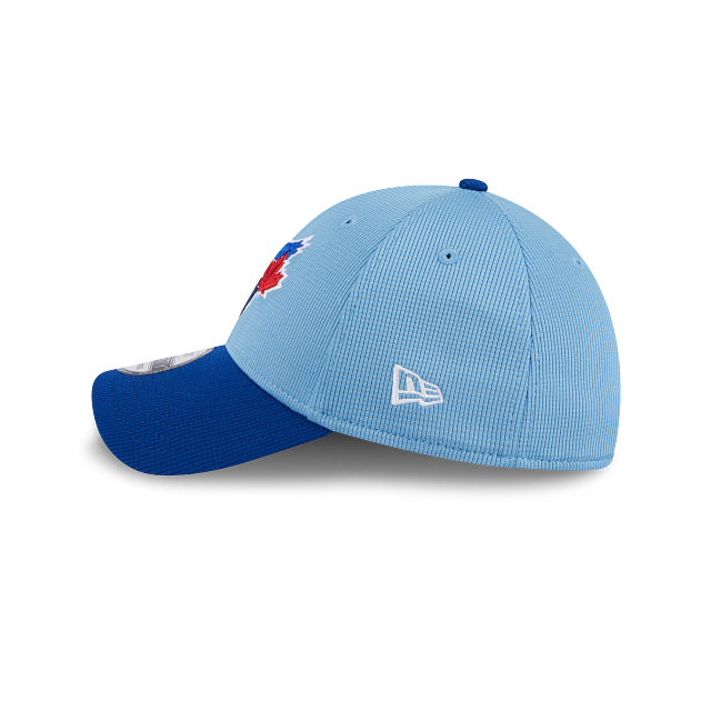 Toronto Blue Jays MLB New Era Men's Light Blue/Royal 39Thirty 2024 Batting Practice Stretch Fit Hat