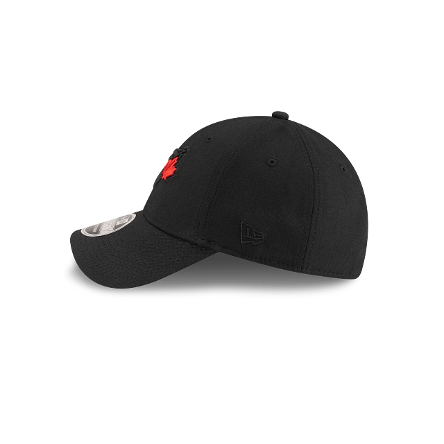 Toronto Blue Jays MLB New Era Men's Black Red Leaf 9Forty Stretch Snap Snapback
