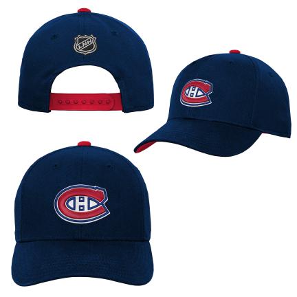 Montreal Canadiens NHL Outerstuff Kids Navy Precurve Snapback