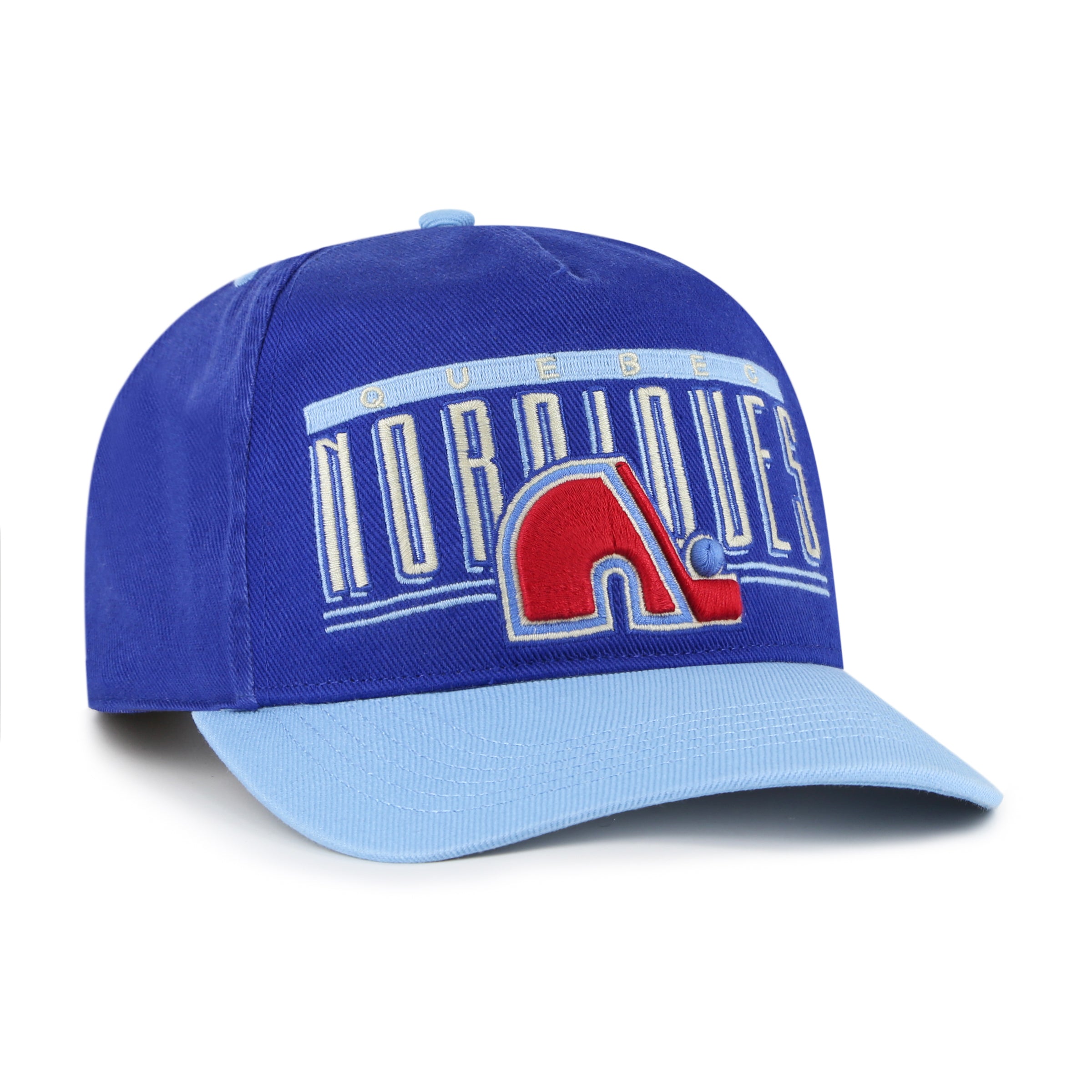 Casquette ajustable NHL 47 Brand pour homme des Nordiques de Québec Royal Double Header Baseline Hitch