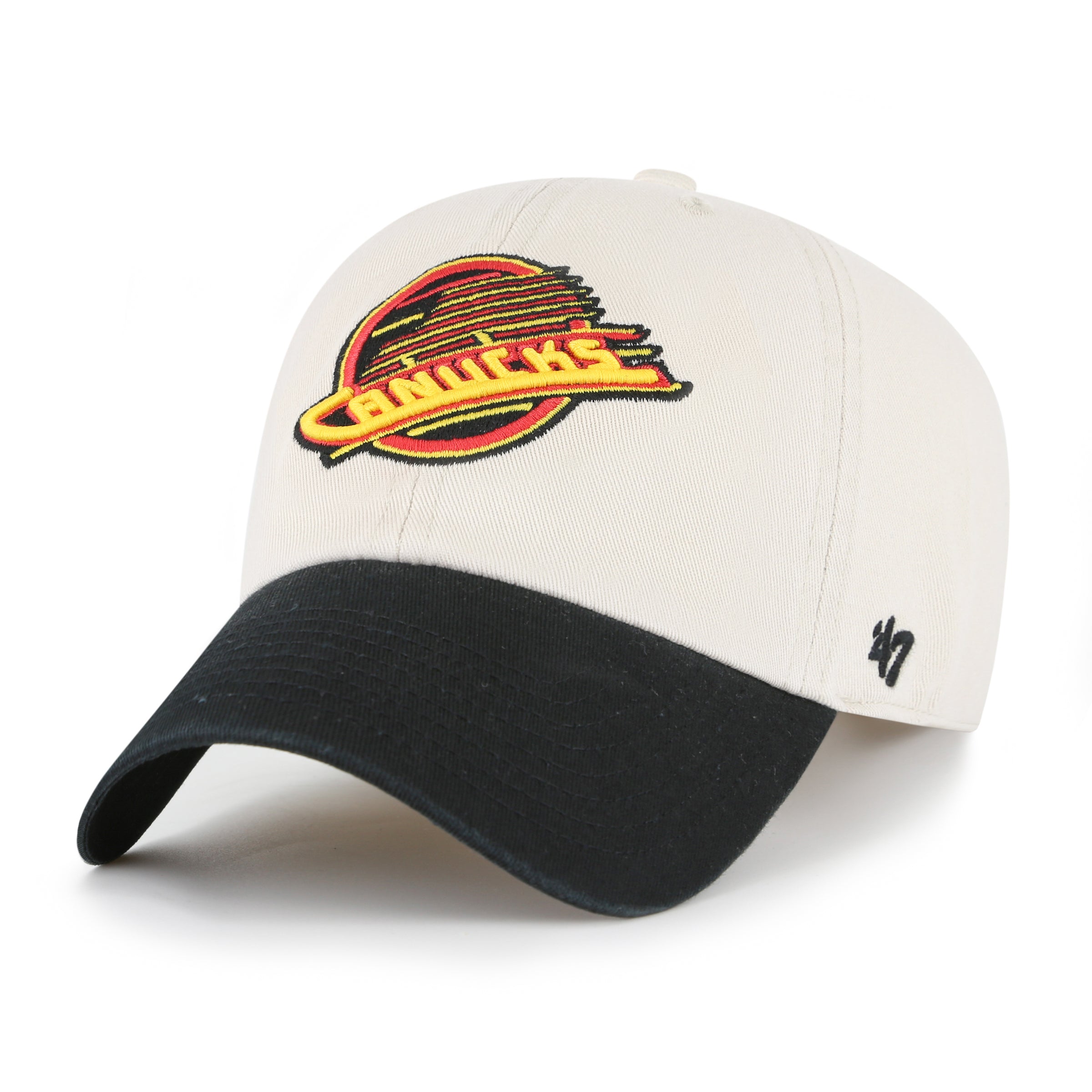 Vancouver Canucks NHL 47 Brand Men's Beige Clean Up Grand Stand Adjustable Hat
