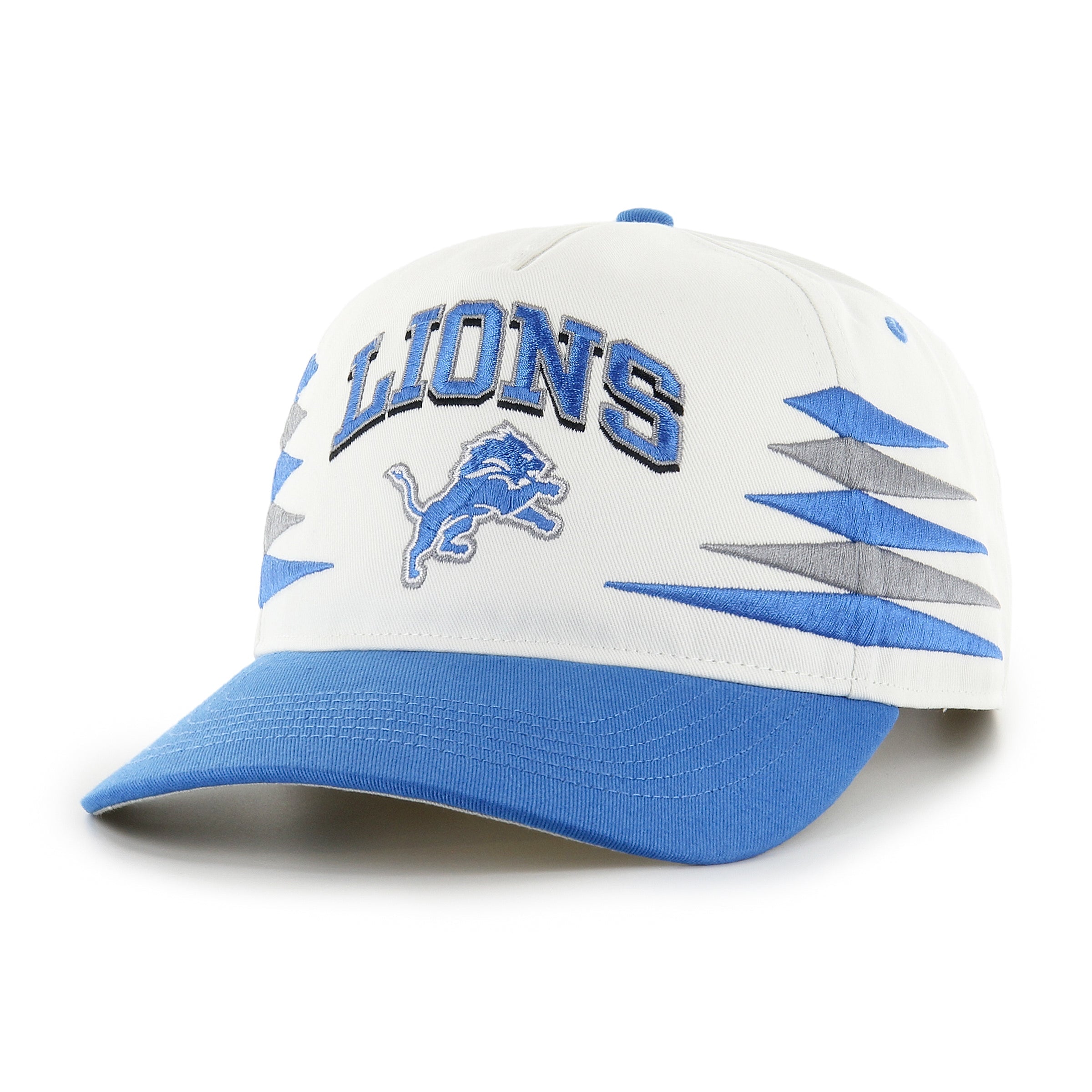 Detroit Lions NFL 47 Brand Men's White Diamond Hitch Snapback Hat