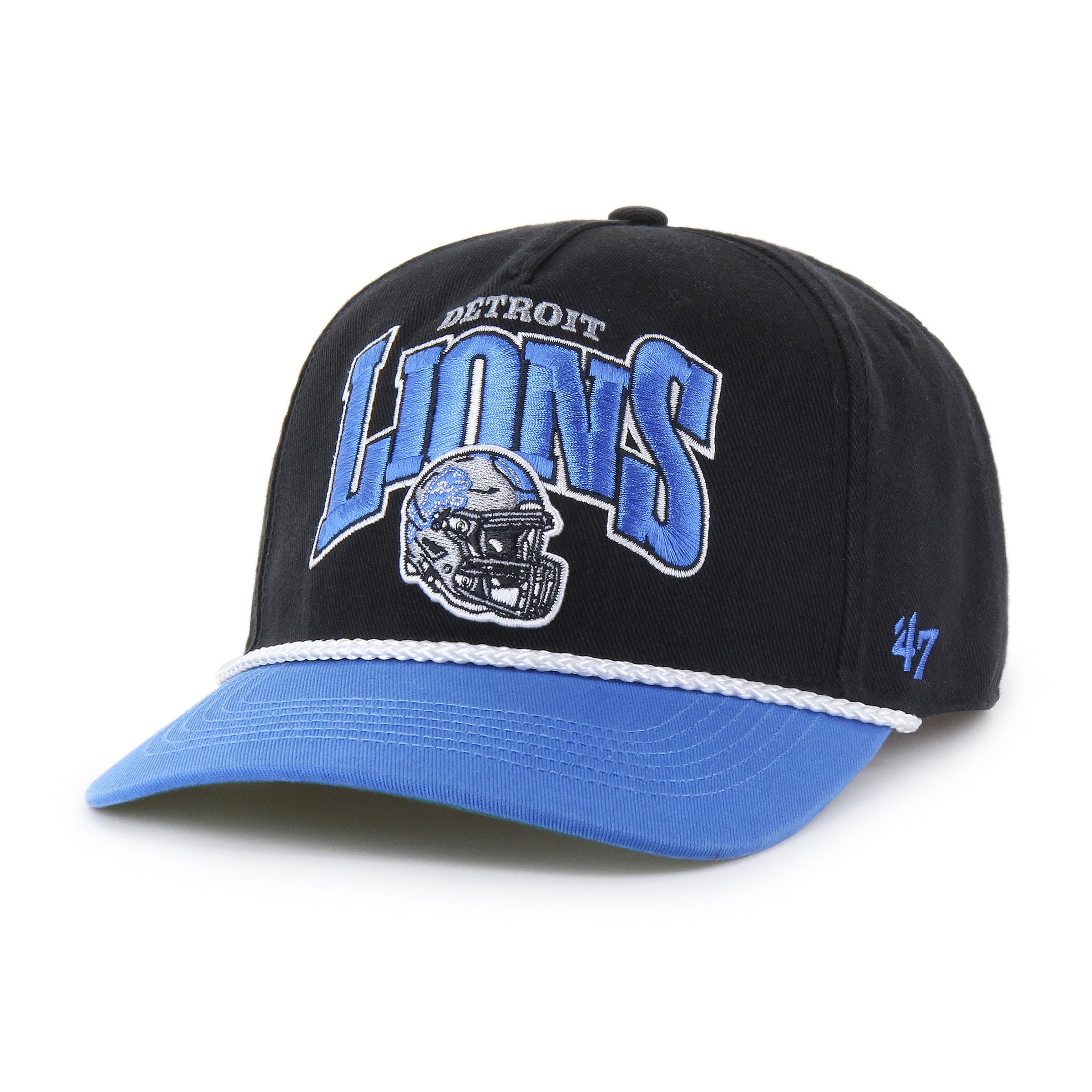 Detroit Lions NFL 47 Brand Men's Black Palermo Hitch Snapback Hat