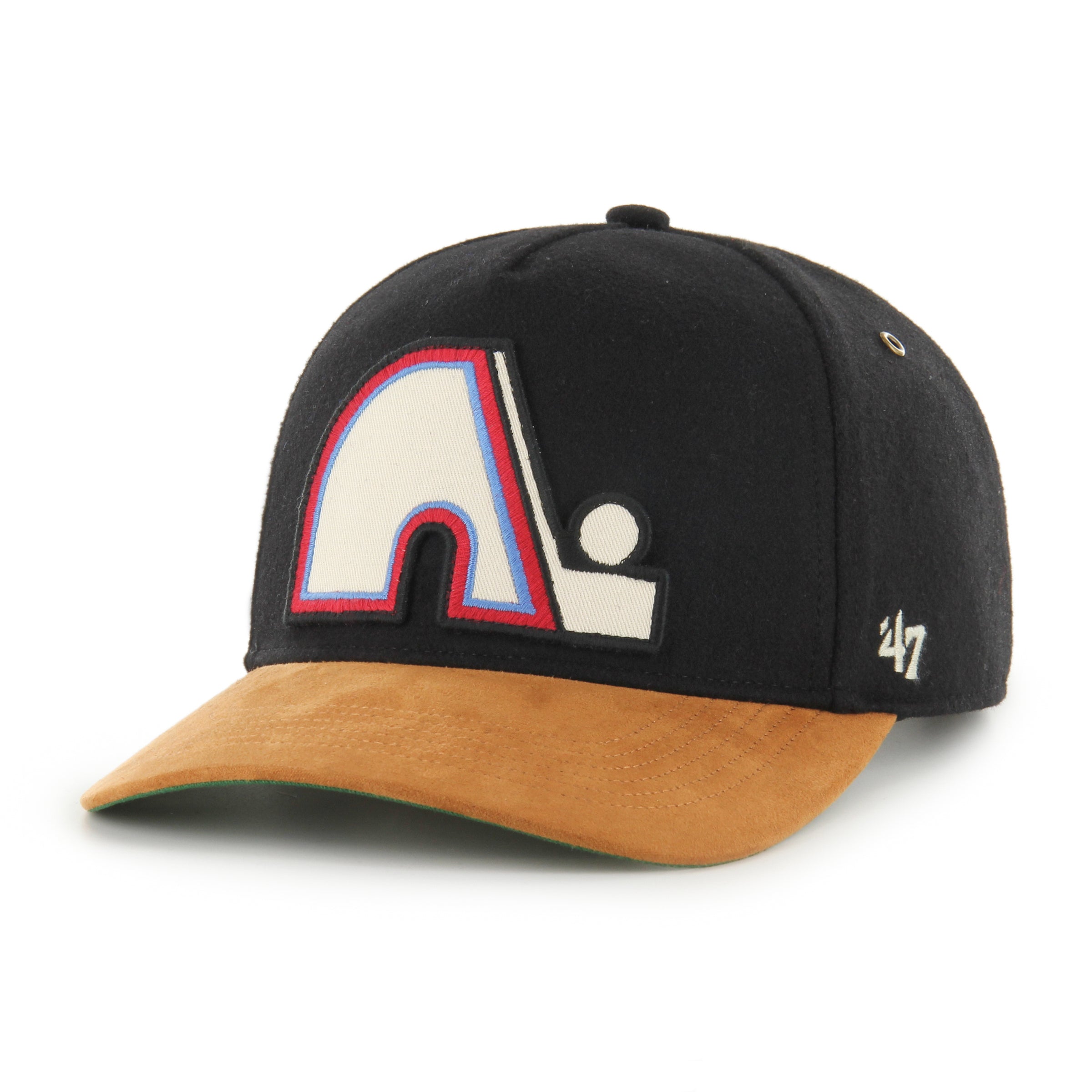 Quebec Nordiques NHL 47 Brand Men's Black Golden Age Hitch Adjustable Hat