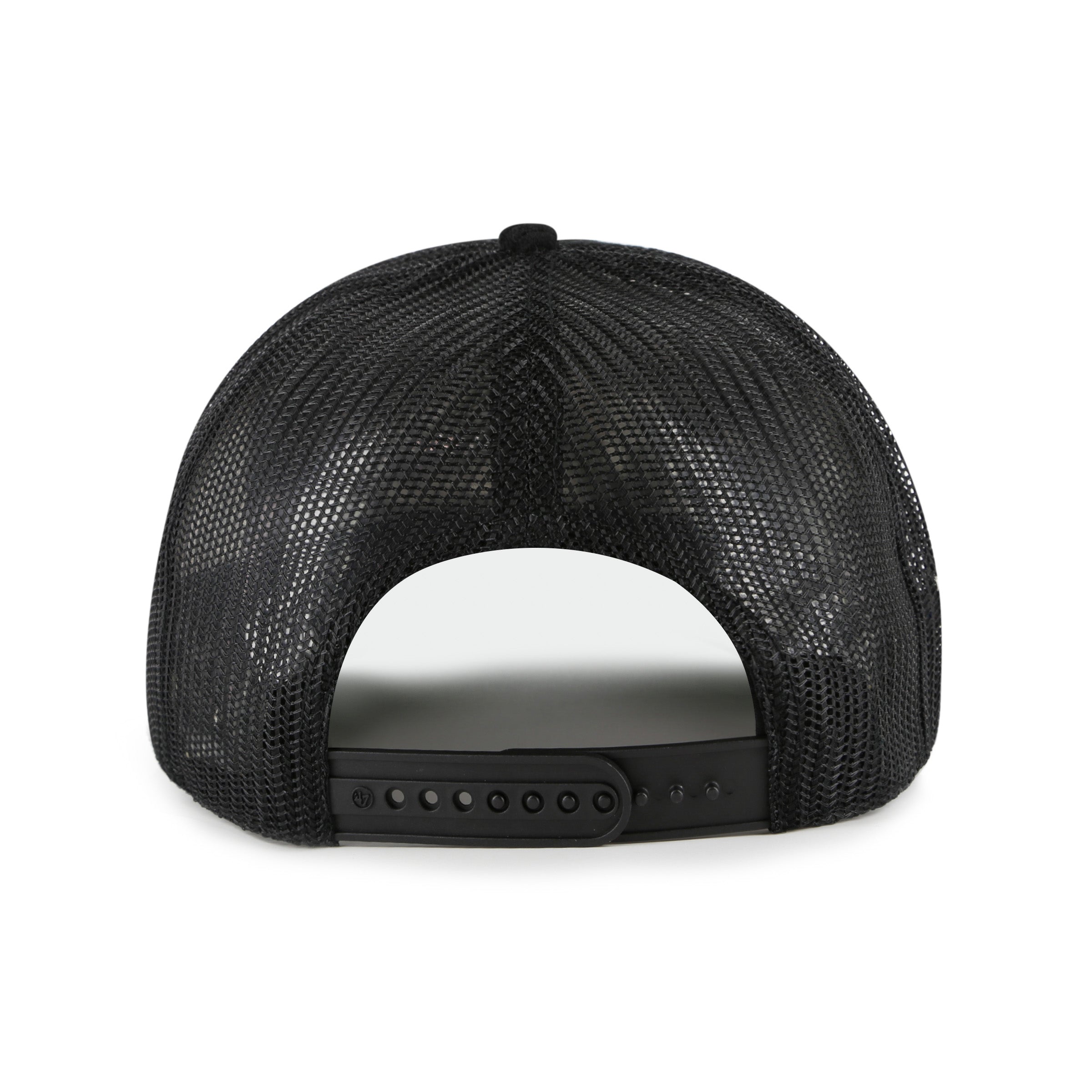 Detroit Lions NFL 47 Brand Men's Black Double Header Mesh Hitch Snapback