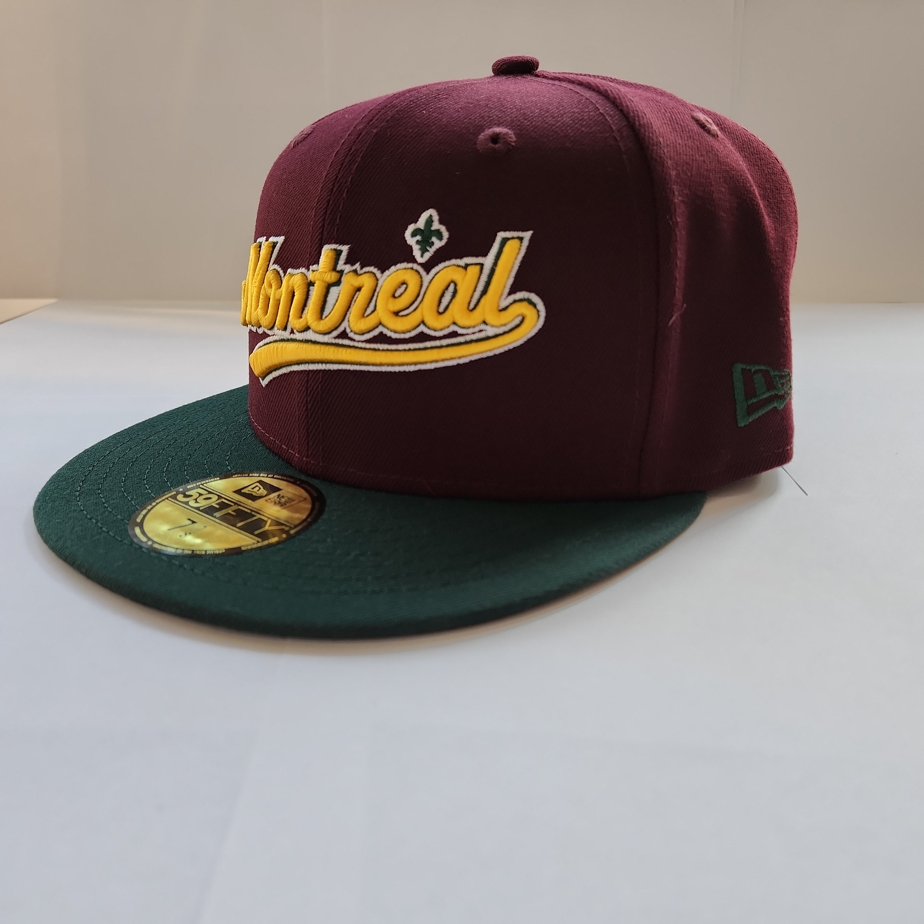 Expos de Montréal MLB New Era pour hommes marron/vert 59Fifty Olympic Stadium Patch Cooperstown Casquette ajustée